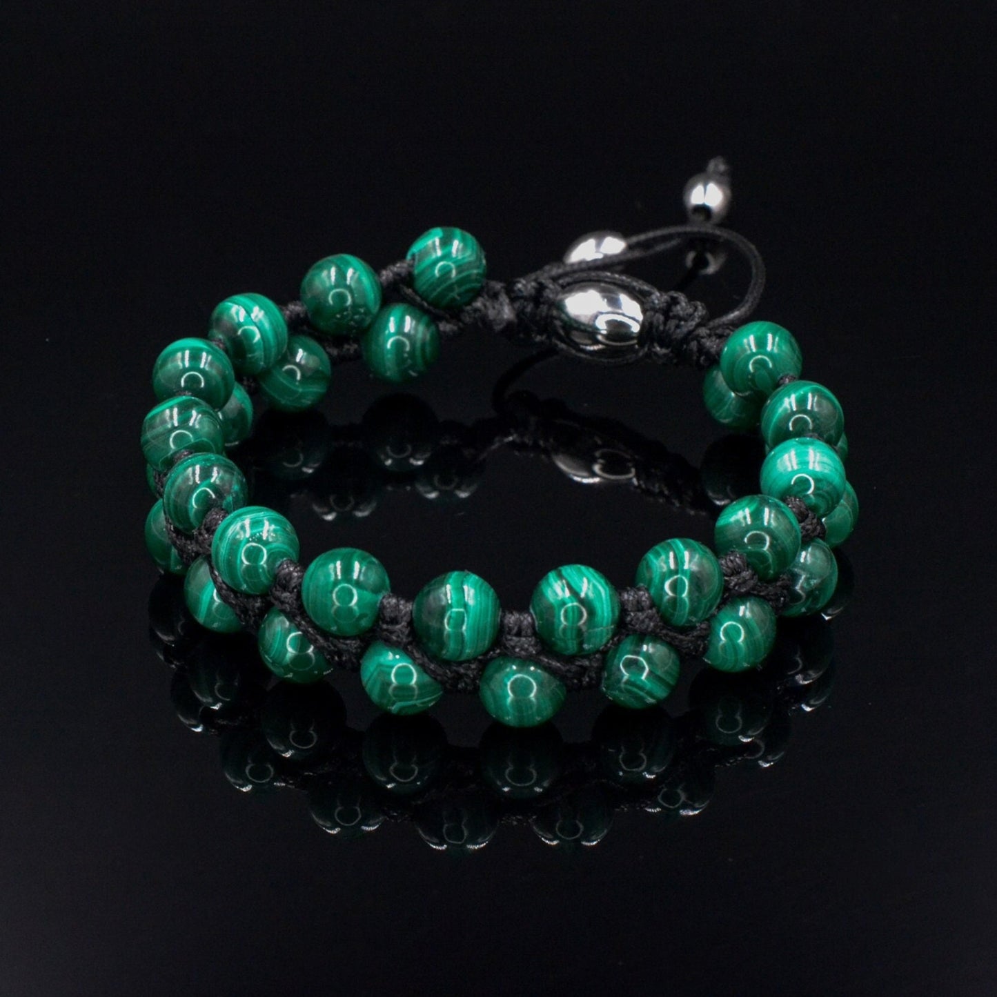 Genuine Malachite Bracelet for Men - Men's Gemstone Macrame Bracelet - Gift for Men - Adjustable Malachite Beads Bracelet - Stone Bracelet - Shamballa Bracelet - Birthstone Bracelet - Gemstone Bracelet Men - Chakra Bracelet - Macrame Bracelet - Healing Bracelet - Valinde - Shamballa Bracelet - Birthstone Bracelet - Gemstone Bracelet Men - Chakra Bracelet - Macrame Bracelet - Healing Bracelet - Valinde