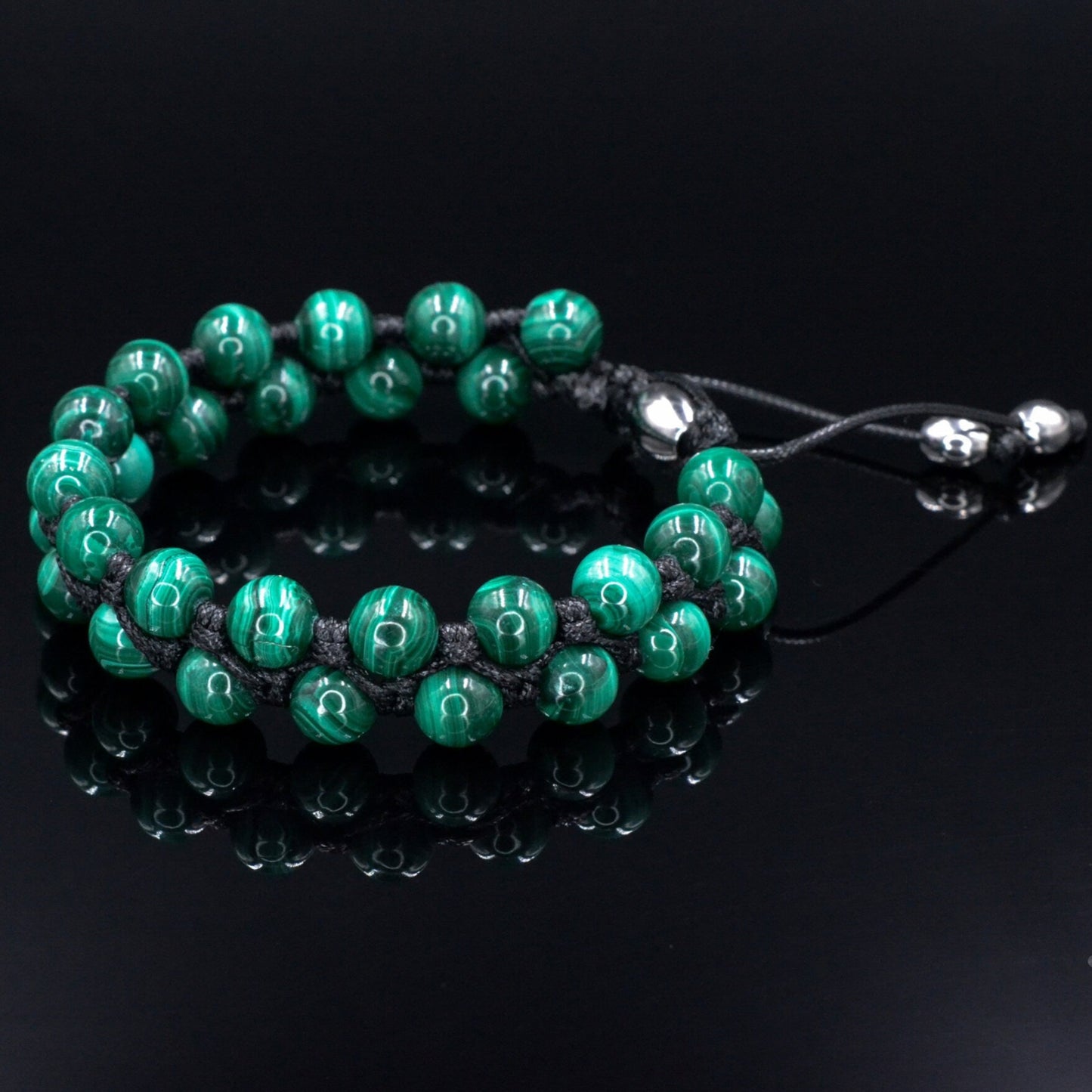 Genuine Malachite Bracelet for Men - Men's Gemstone Macrame Bracelet - Gift for Men - Adjustable Malachite Beads Bracelet - Stone Bracelet - Shamballa Bracelet - Birthstone Bracelet - Gemstone Bracelet Men - Chakra Bracelet - Macrame Bracelet - Healing Bracelet - Valinde - Shamballa Bracelet - Birthstone Bracelet - Gemstone Bracelet Men - Chakra Bracelet - Macrame Bracelet - Healing Bracelet - Valinde