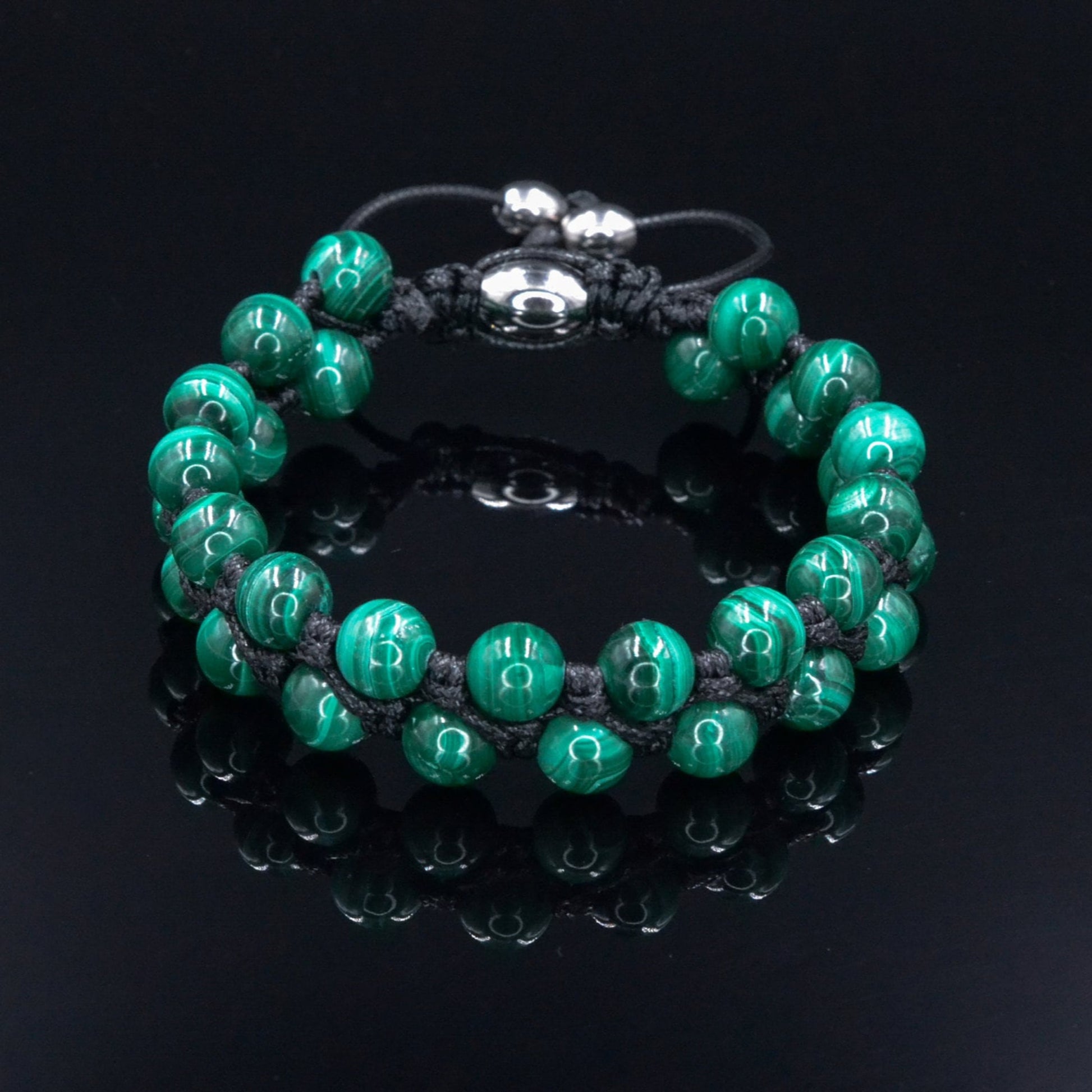 Genuine Malachite Bracelet for Men - Men's Gemstone Macrame Bracelet - Gift for Men - Adjustable Malachite Beads Bracelet - Stone Bracelet  - Shamballa Bracelet - Birthstone Bracelet - Gemstone Bracelet Men - Chakra Bracelet - Macrame Bracelet - Healing Bracelet - Valinde - Shamballa Bracelet - Birthstone Bracelet - Gemstone Bracelet Men - Chakra Bracelet - Macrame Bracelet - Healing Bracelet - Valinde