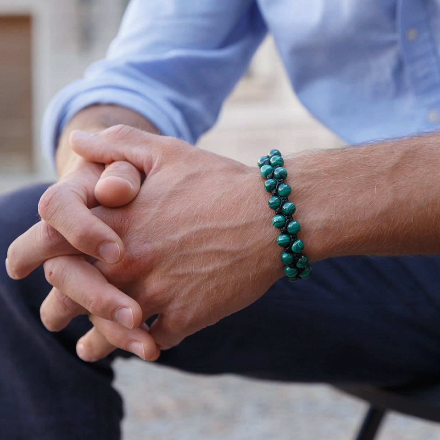 Genuine Malachite Bracelet for Men - Men's Gemstone Macrame Bracelet - Gift for Men - Adjustable Malachite Beads Bracelet - Stone Bracelet - Shamballa Bracelet - Birthstone Bracelet - Gemstone Bracelet Men - Chakra Bracelet - Macrame Bracelet - Healing Bracelet - Valinde - Shamballa Bracelet - Birthstone Bracelet - Gemstone Bracelet Men - Chakra Bracelet - Macrame Bracelet - Healing Bracelet - Valinde
