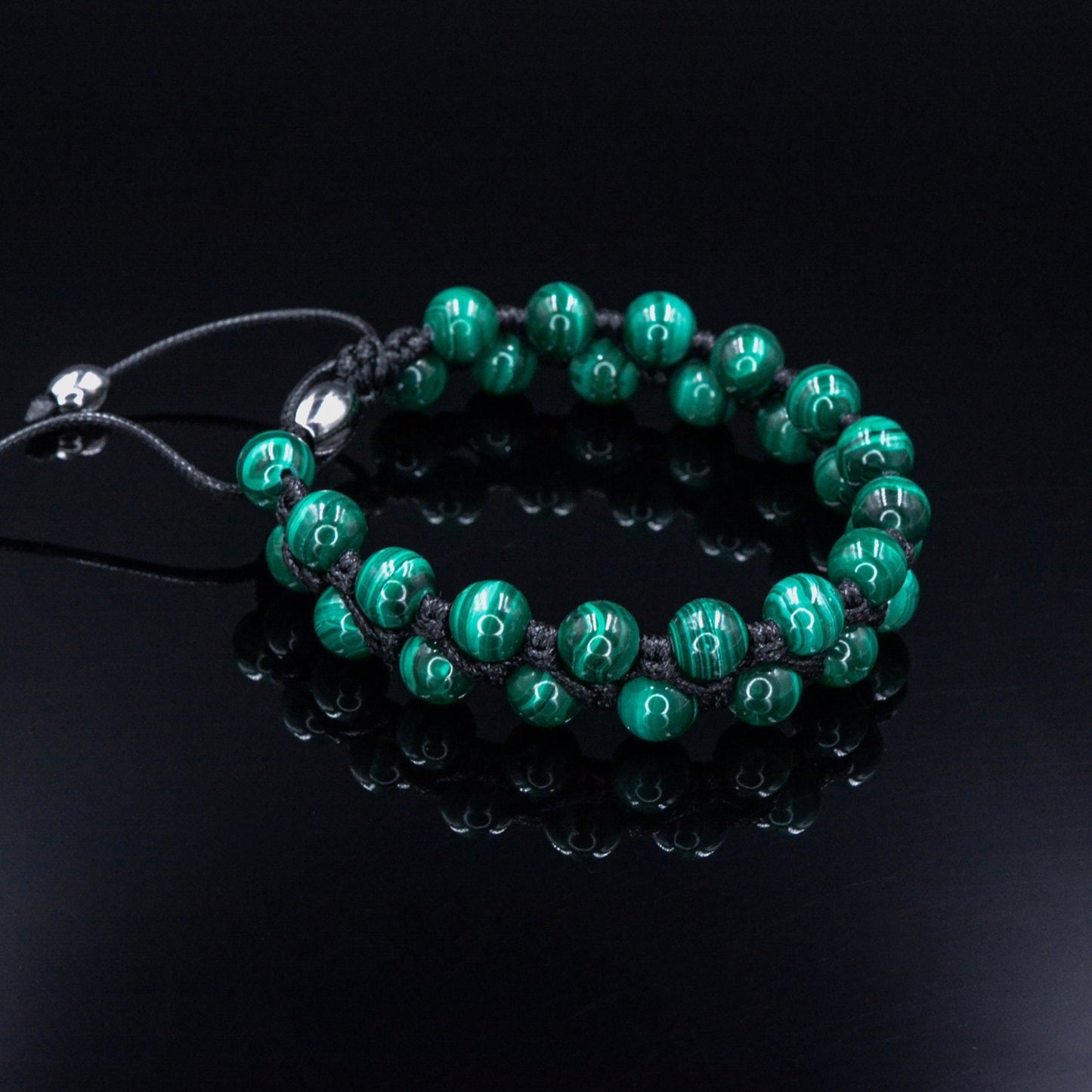Genuine Malachite Bracelet for Men - Men's Gemstone Macrame Bracelet - Gift for Men - Adjustable Malachite Beads Bracelet - Stone Bracelet - Shamballa Bracelet - Birthstone Bracelet - Gemstone Bracelet Men - Chakra Bracelet - Macrame Bracelet - Healing Bracelet - Valinde - Shamballa Bracelet - Birthstone Bracelet - Gemstone Bracelet Men - Chakra Bracelet - Macrame Bracelet - Healing Bracelet - Valinde
