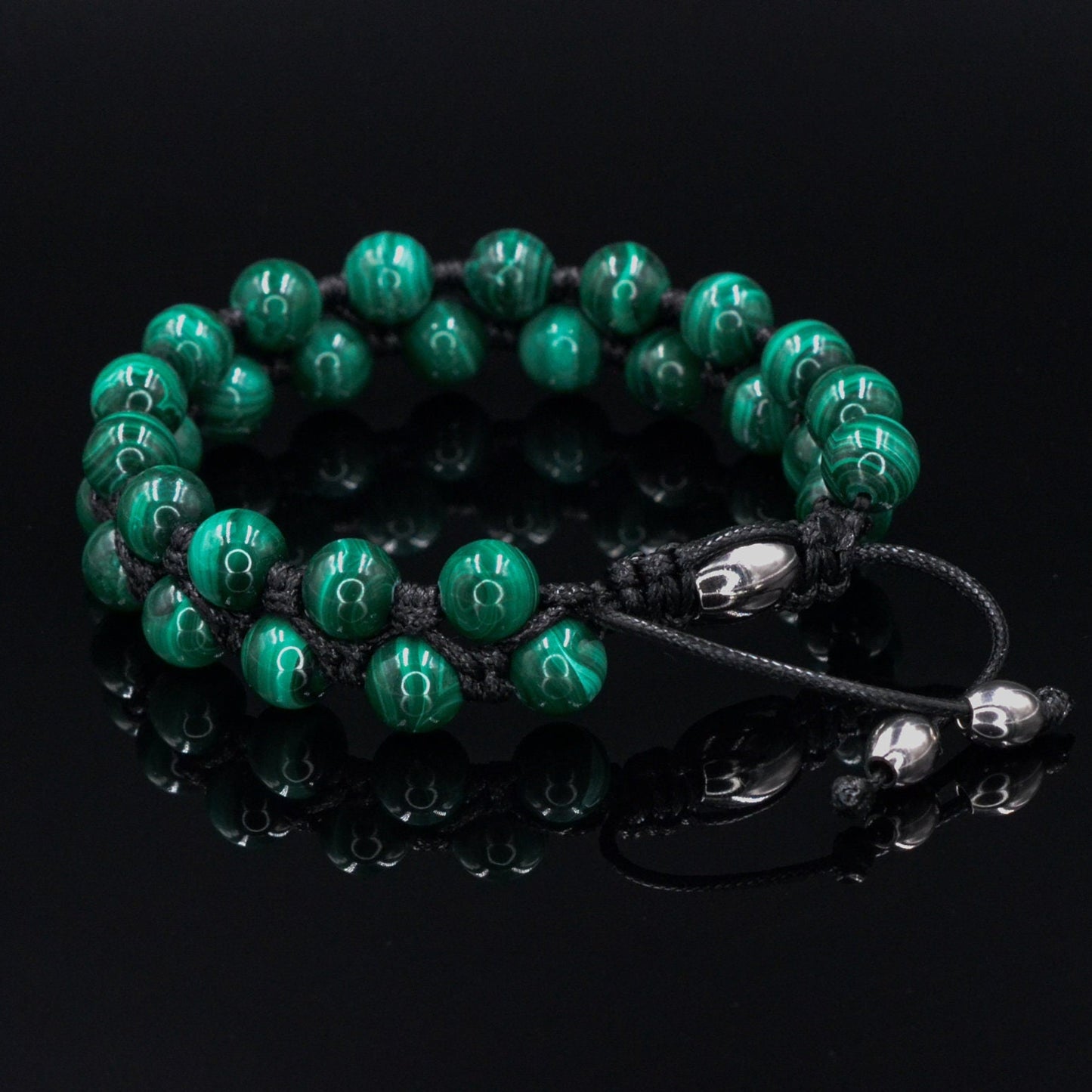 Genuine Malachite Bracelet for Men - Men's Gemstone Macrame Bracelet - Gift for Men - Adjustable Malachite Beads Bracelet - Stone Bracelet - Shamballa Bracelet - Birthstone Bracelet - Gemstone Bracelet Men - Chakra Bracelet - Macrame Bracelet - Healing Bracelet - Valinde - Shamballa Bracelet - Birthstone Bracelet - Gemstone Bracelet Men - Chakra Bracelet - Macrame Bracelet - Healing Bracelet - Valinde