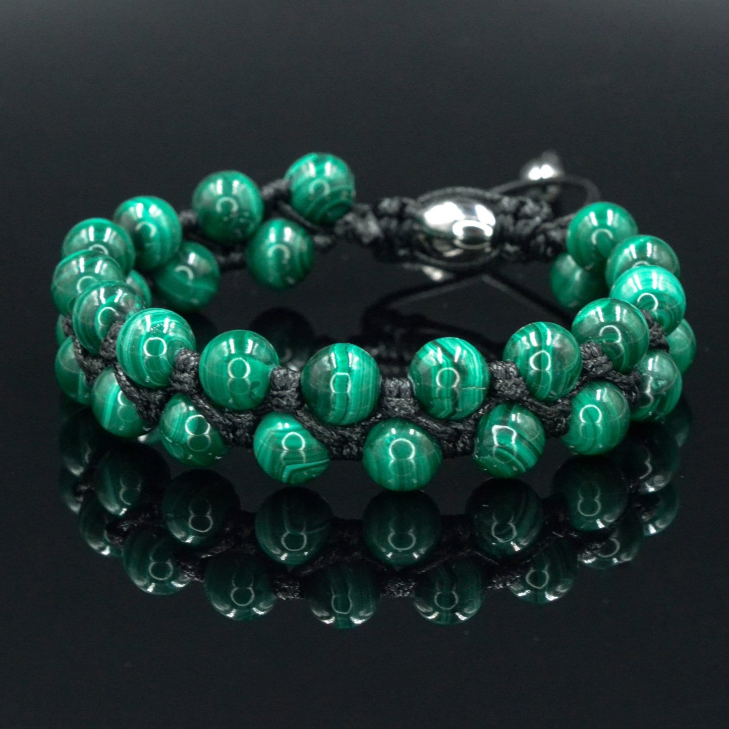 Genuine Malachite Bracelet for Men - Men's Gemstone Macrame Bracelet - Gift for Men - Adjustable Malachite Beads Bracelet - Stone Bracelet - Shamballa Bracelet - Birthstone Bracelet - Gemstone Bracelet Men - Chakra Bracelet - Macrame Bracelet - Healing Bracelet - Valinde - Shamballa Bracelet - Birthstone Bracelet - Gemstone Bracelet Men - Chakra Bracelet - Macrame Bracelet - Healing Bracelet - Valinde