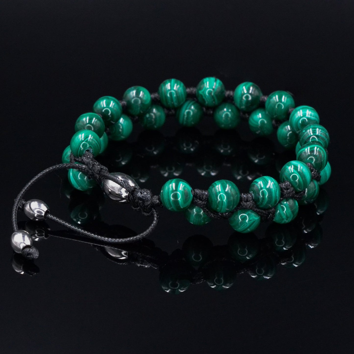 Genuine Malachite Bracelet for Men - Men's Gemstone Macrame Bracelet - Gift for Men - Adjustable Malachite Beads Bracelet - Stone Bracelet - Shamballa Bracelet - Birthstone Bracelet - Gemstone Bracelet Men - Chakra Bracelet - Macrame Bracelet - Healing Bracelet - Valinde - Shamballa Bracelet - Birthstone Bracelet - Gemstone Bracelet Men - Chakra Bracelet - Macrame Bracelet - Healing Bracelet - Valinde