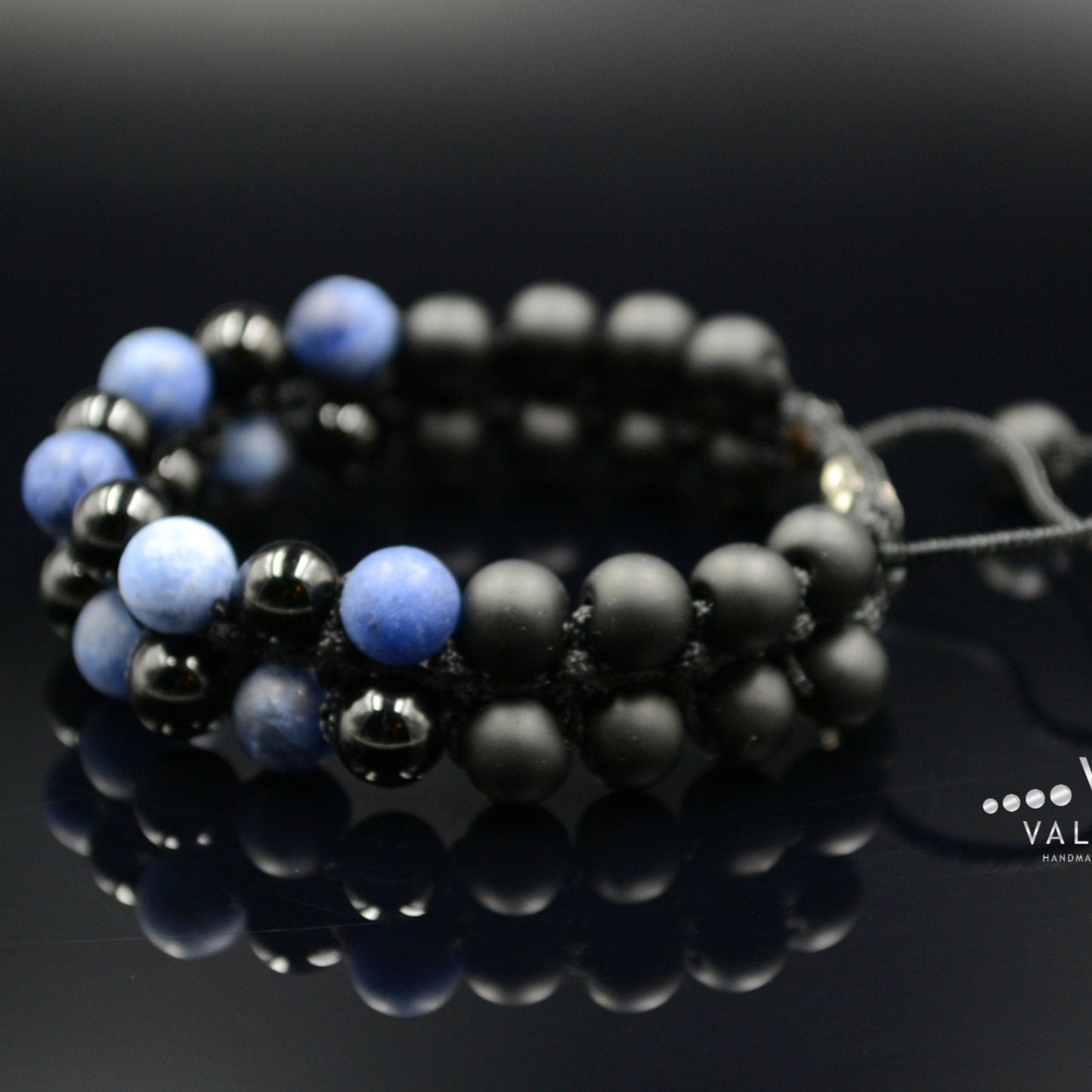 Men's Blue Sodalite Bracelet Agate Bracelet Double Beads Bracelet Onyx Bracelet Gift for Men Adjustable Bracelet 2 Row Bracelet - Shamballa Bracelet - Birthstone Bracelet - Gemstone Bracelet Men - Chakra Bracelet - Macrame Bracelet - Healing Bracelet - Valinde - Shamballa Bracelet - Birthstone Bracelet - Gemstone Bracelet Men - Chakra Bracelet - Macrame Bracelet - Healing Bracelet - Valinde