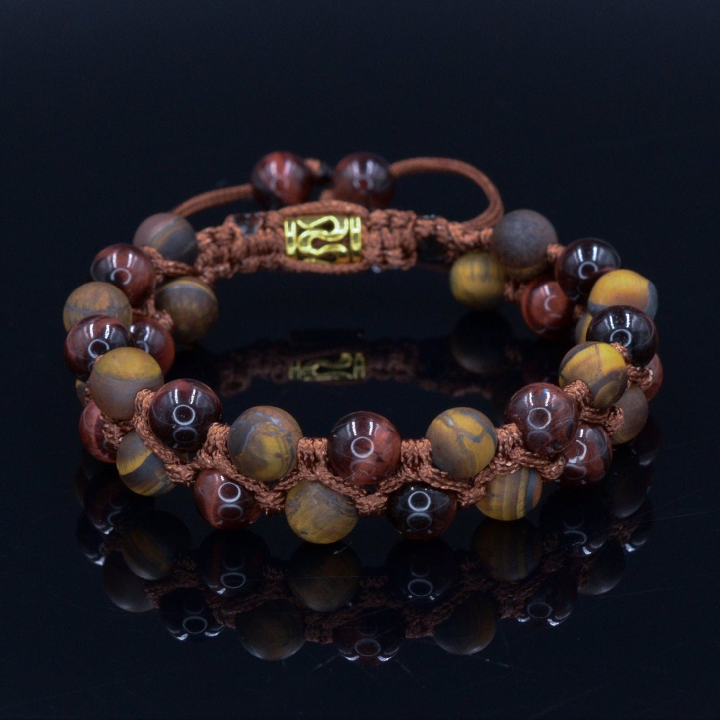 Men's Tiger Eye Double Bracelet Red Tiger's Eye Bracelet Double Row Bead Bracelet Macrame Adjustable Bracelet Gifts for Men Stone Bracelet - Shamballa Bracelet - Birthstone Bracelet - Gemstone Bracelet Men - Chakra Bracelet - Macrame Bracelet - Healing Bracelet - Valinde - Shamballa Bracelet - Birthstone Bracelet - Gemstone Bracelet Men - Chakra Bracelet - Macrame Bracelet - Healing Bracelet - Valinde