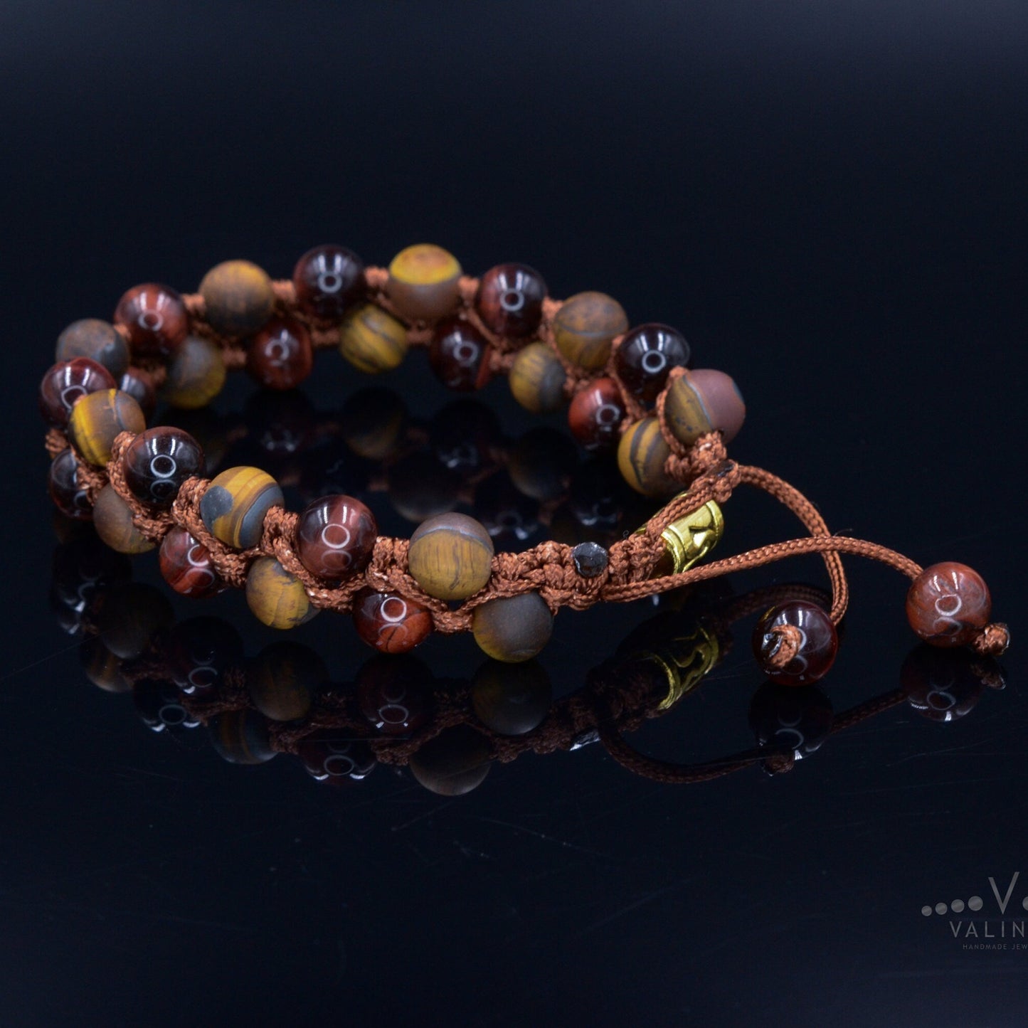 Men's Tiger Eye Double Bracelet Red Tiger's Eye Bracelet Double Row Bead Bracelet Macrame Adjustable Bracelet Gifts for Men Stone Bracelet - Shamballa Bracelet - Birthstone Bracelet - Gemstone Bracelet Men - Chakra Bracelet - Macrame Bracelet - Healing Bracelet - Valinde - Shamballa Bracelet - Birthstone Bracelet - Gemstone Bracelet Men - Chakra Bracelet - Macrame Bracelet - Healing Bracelet - Valinde