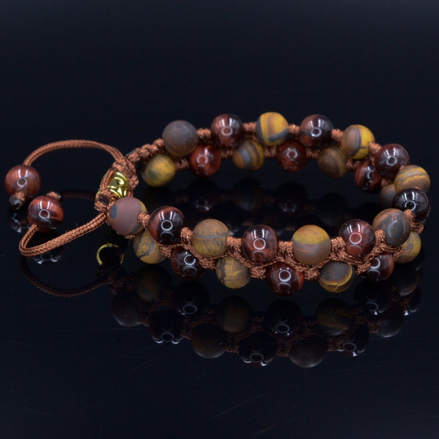 Men's Tiger Eye Double Bracelet Red Tiger's Eye Bracelet Double Row Bead Bracelet Macrame Adjustable Bracelet Gifts for Men Stone Bracelet - Shamballa Bracelet - Birthstone Bracelet - Gemstone Bracelet Men - Chakra Bracelet - Macrame Bracelet - Healing Bracelet - Valinde - Shamballa Bracelet - Birthstone Bracelet - Gemstone Bracelet Men - Chakra Bracelet - Macrame Bracelet - Healing Bracelet - Valinde