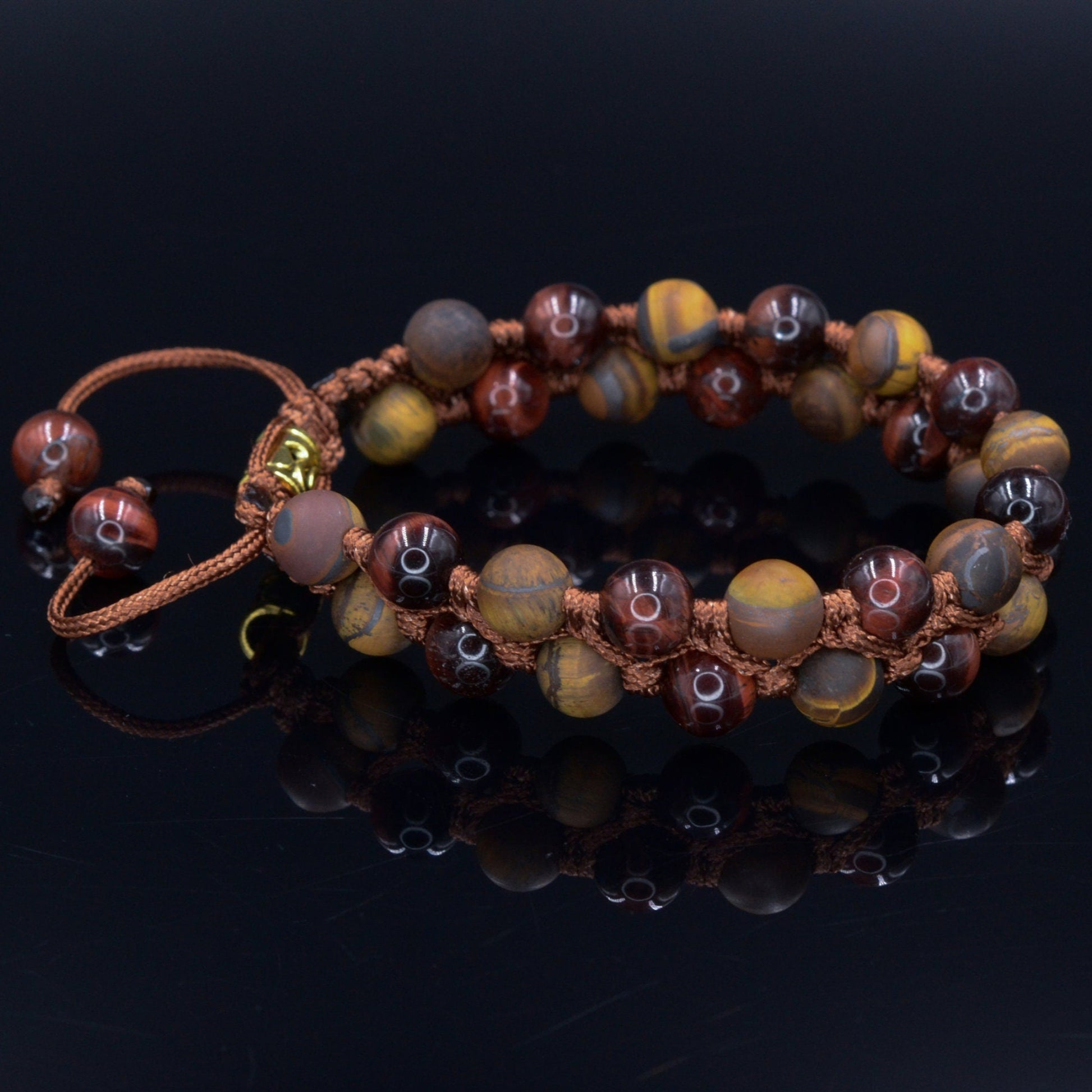 Men's Tiger Eye Double Bracelet Red Tiger's Eye Bracelet Double Row Bead Bracelet Macrame Adjustable Bracelet Gifts for Men Stone Bracelet - Shamballa Bracelet - Birthstone Bracelet - Gemstone Bracelet Men - Chakra Bracelet - Macrame Bracelet - Healing Bracelet - Valinde - Shamballa Bracelet - Birthstone Bracelet - Gemstone Bracelet Men - Chakra Bracelet - Macrame Bracelet - Healing Bracelet - Valinde