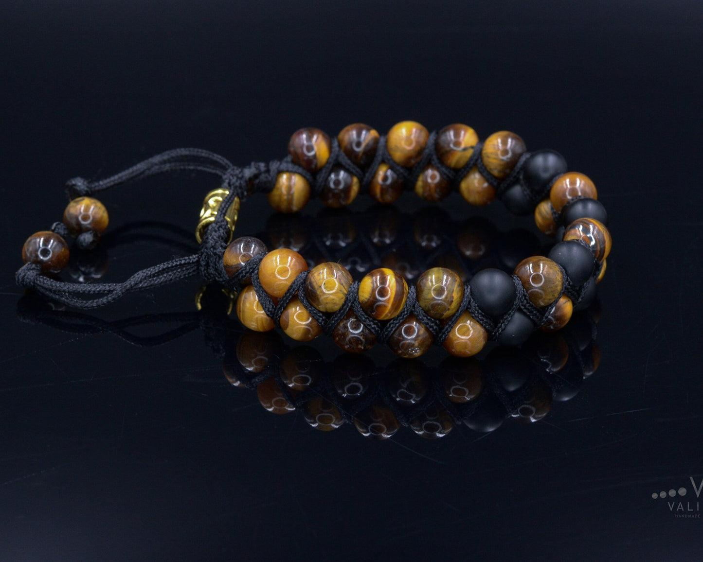 Herren Armband Zweireihiges Armband Tigerauge Armband Edelstein Armband Makramee Armband Onyx Armband Perlenarmband Geschenk für Männer - Shamballa Bracelet - Birthstone Bracelet - Gemstone Bracelet Men - Chakra Bracelet - Macrame Bracelet - Healing Bracelet - Valinde - Shamballa Bracelet - Birthstone Bracelet - Gemstone Bracelet Men - Chakra Bracelet - Macrame Bracelet - Healing Bracelet - Valinde