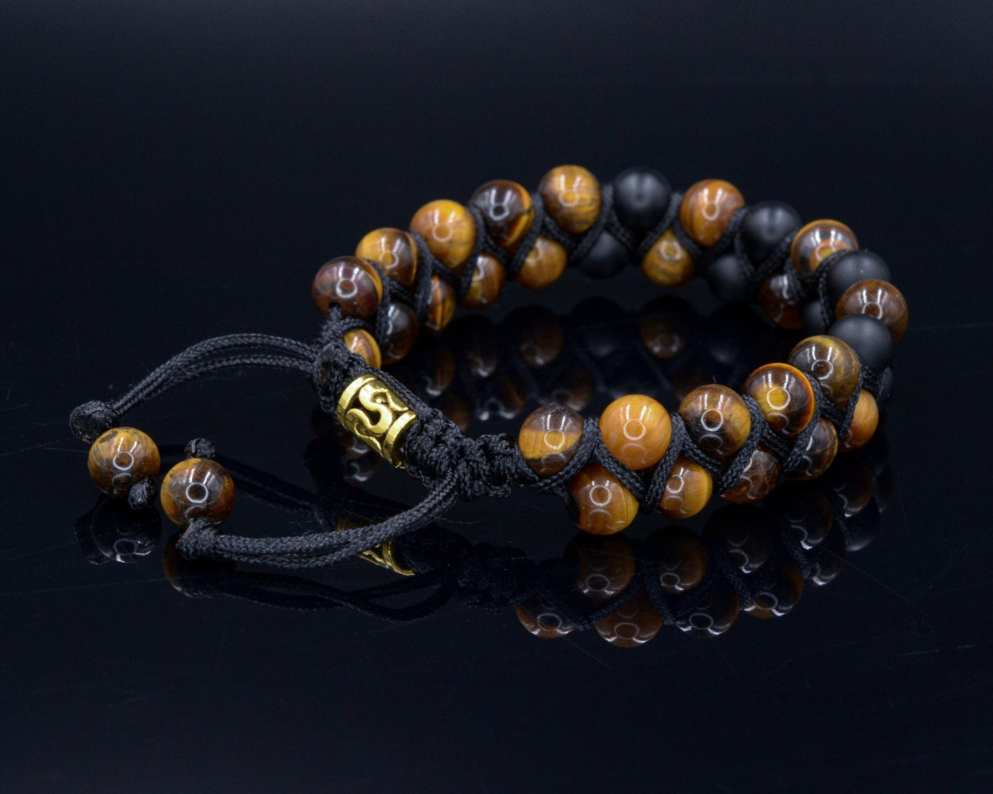Herren Armband Zweireihiges Armband Tigerauge Armband Edelstein Armband Makramee Armband Onyx Armband Perlenarmband Geschenk für Männer - Shamballa Bracelet - Birthstone Bracelet - Gemstone Bracelet Men - Chakra Bracelet - Macrame Bracelet - Healing Bracelet - Valinde - Shamballa Bracelet - Birthstone Bracelet - Gemstone Bracelet Men - Chakra Bracelet - Macrame Bracelet - Healing Bracelet - Valinde