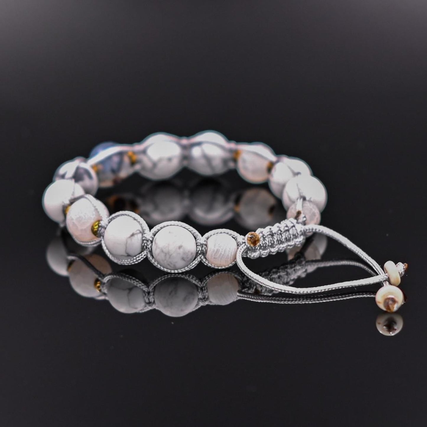 Men's Howlite Bracelet Beaded Bracelet Frost Agate Bracelet White Bracelet Gemstone Bracelet Men's Gift Macrame Bracelet Agate Bracelet - Shamballa Bracelet - Mantra Bracelet - Birthstone Bracelet - Gemstone Bracelet Men - Chakra Bracelet - Macrame Bracelet - Healing Bracelet - Valinde