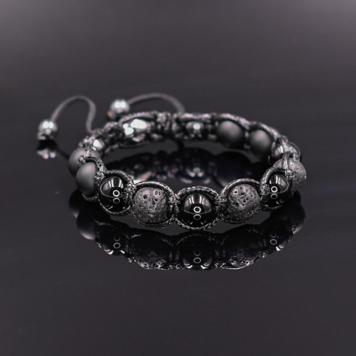Men's Agate Bracelet Black Bracelet Onyx Beaded Bracelet Gift for Men Gemstone Bracelet Beaded Bracelet Lava Stone Bracelet Macrame - Shamballa Bracelet - Mantra Bracelet - Yoga Bracelet - Birthstone Bracelet - Gemstone Bracelet Men - Chakra Bracelet - Macrame Bracelet - Healing Bracelet - Gift for Father - Gift For Men - Valinde