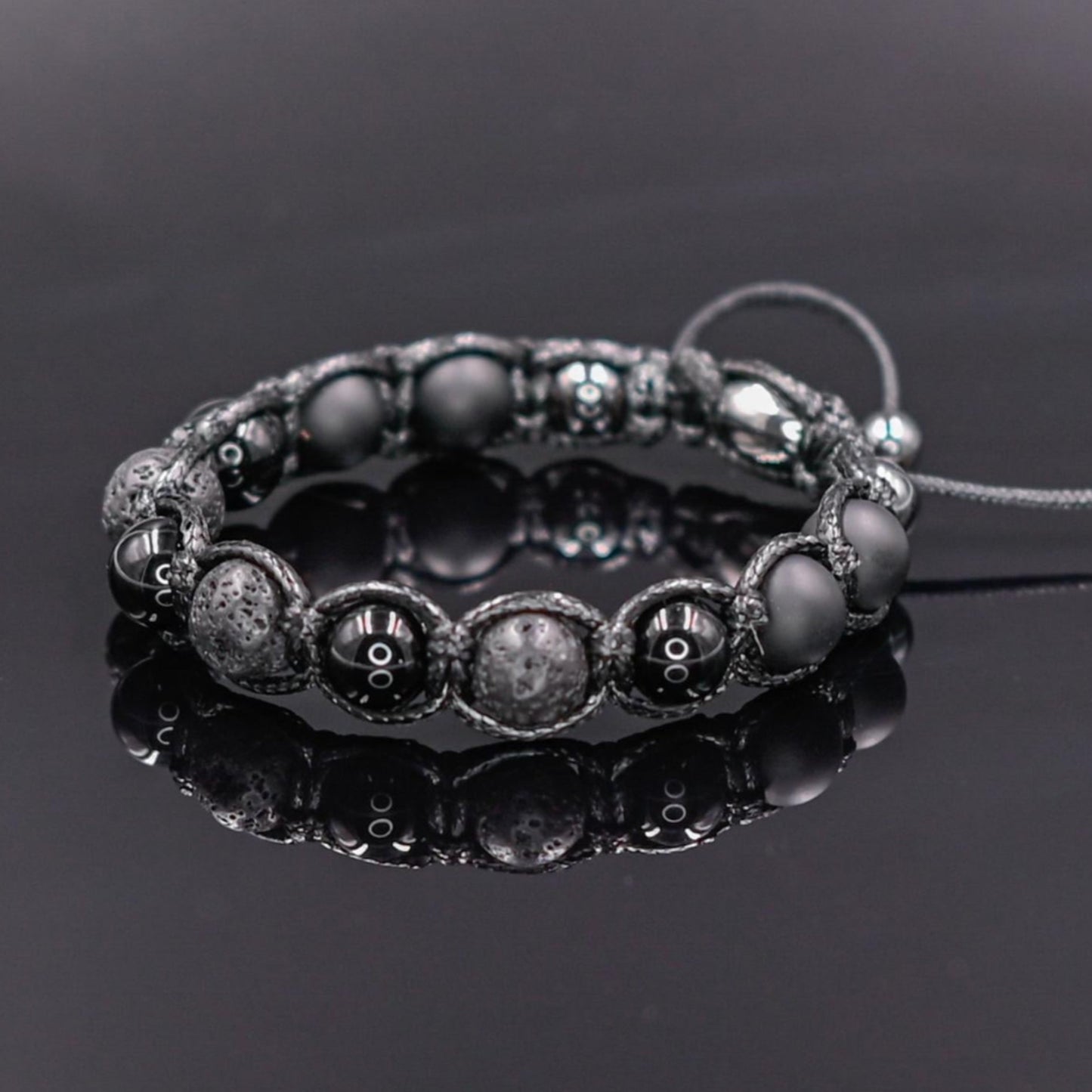 Men's Agate Bracelet Black Bracelet Onyx Beaded Bracelet Gift for Men Gemstone Bracelet Beaded Bracelet Lava Stone Bracelet Macrame - Shamballa Bracelet - Mantra Bracelet - Yoga Bracelet - Birthstone Bracelet - Gemstone Bracelet Men - Chakra Bracelet - Macrame Bracelet - Healing Bracelet - Gift for Father - Gift For Men - Valinde