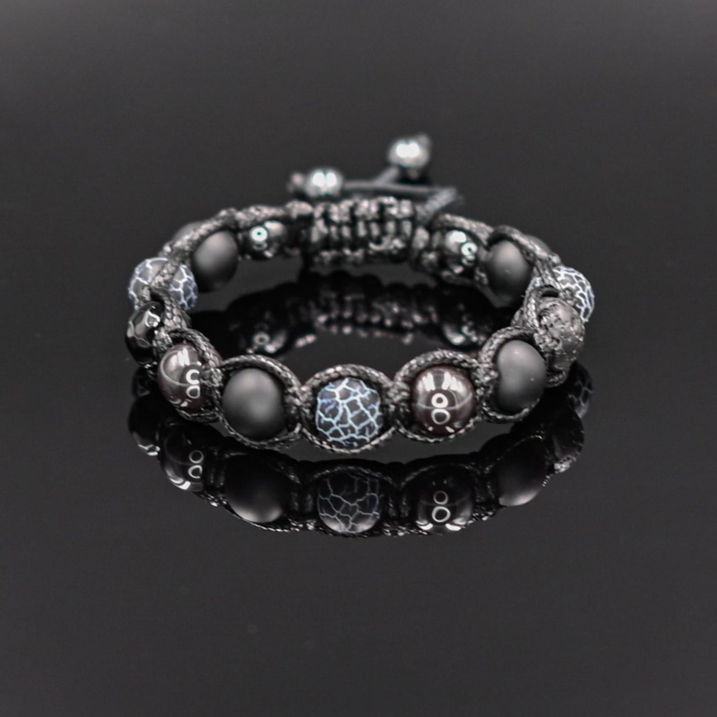 Men's Frost Agate Bracelet Hematite Bracelet Onyx Bracelet Gemstone Bracelet Beaded Bracelet Macrame Bracelet Gift for Men Men's Jewellery - Shamballa Bracelet - Mantra Bracelet - Yoga Bracelet - Birthstone Bracelet - Gemstone Bracelet Men - Chakra Bracelet - Macrame Bracelet - Healing Bracelet - Gift for Father - Gift For Men - Valinde