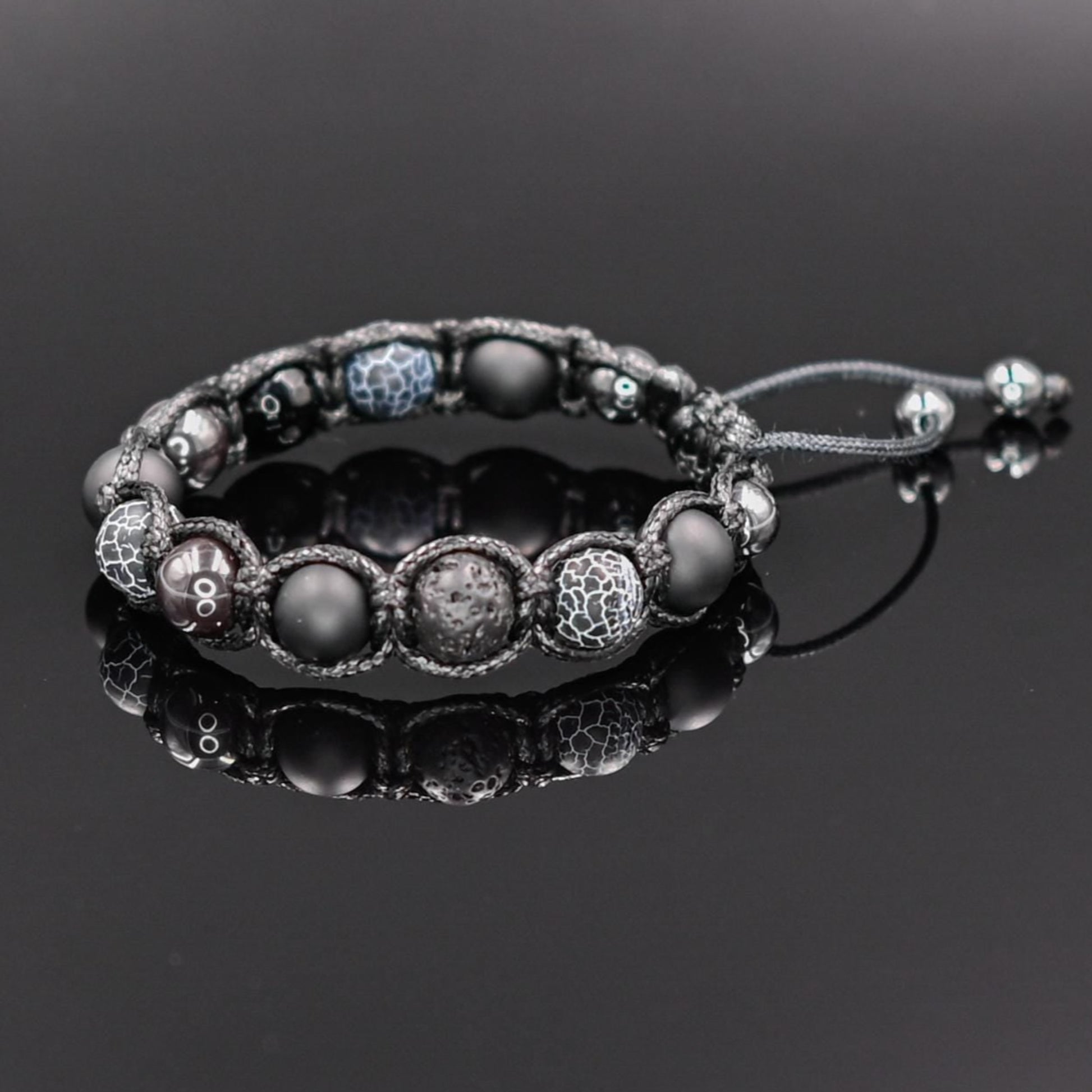 Men's Frost Agate Bracelet Hematite Bracelet Onyx Bracelet Gemstone Bracelet Beaded Bracelet Macrame Bracelet Gift for Men Men's Jewellery - Shamballa Bracelet - Mantra Bracelet  -  Yoga Bracelet -  Birthstone Bracelet - Gemstone Bracelet Men - Chakra Bracelet - Macrame Bracelet - Healing Bracelet - Gift for Father - Gift For Men - Valinde
