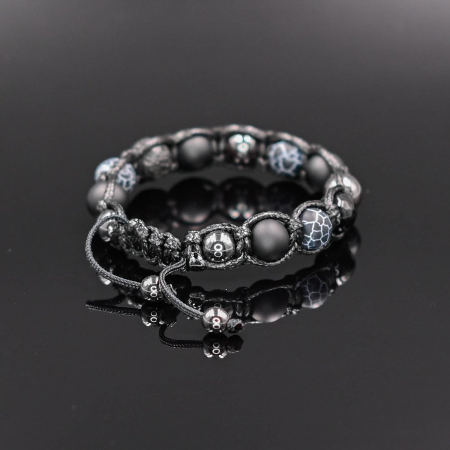 Men's Frost Agate Bracelet Hematite Bracelet Onyx Bracelet Gemstone Bracelet Beaded Bracelet Macrame Bracelet Gift for Men Men's Jewellery - Shamballa Bracelet - Mantra Bracelet - Yoga Bracelet - Birthstone Bracelet - Gemstone Bracelet Men - Chakra Bracelet - Macrame Bracelet - Healing Bracelet - Gift for Father - Gift For Men - Valinde