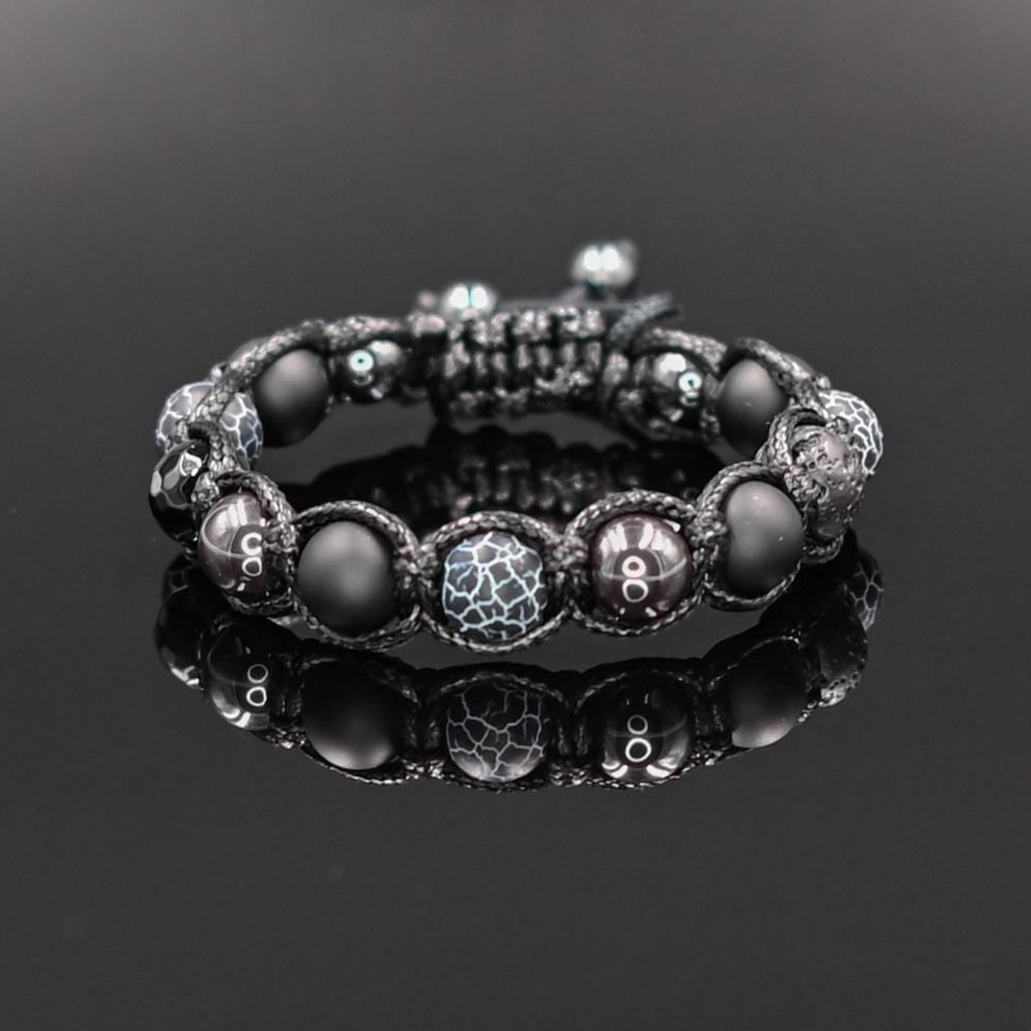 Men's Frost Agate Bracelet Hematite Bracelet Onyx Bracelet Gemstone Bracelet Beaded Bracelet Macrame Bracelet Gift for Men Men's Jewellery - Shamballa Bracelet - Mantra Bracelet - Yoga Bracelet - Birthstone Bracelet - Gemstone Bracelet Men - Chakra Bracelet - Macrame Bracelet - Healing Bracelet - Gift for Father - Gift For Men - Valinde