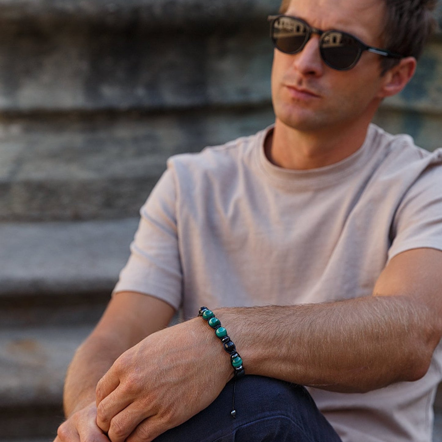 Malachite Bracelet for Men - Men's Black Onyx Braided Bracelet - Gift for Men - Adjustable Macrame Crystal Bracelet - Christmas Gift- Shamballa Bracelet - Birthstone Bracelet - Gemstone Bracelet Men - Chakra Bracelet - Macrame Bracelet - Healing Bracelet - Valinde - Shamballa Bracelet - Birthstone Bracelet - Gemstone Bracelet Men - Chakra Bracelet - Macrame Bracelet - Healing Bracelet - Valinde