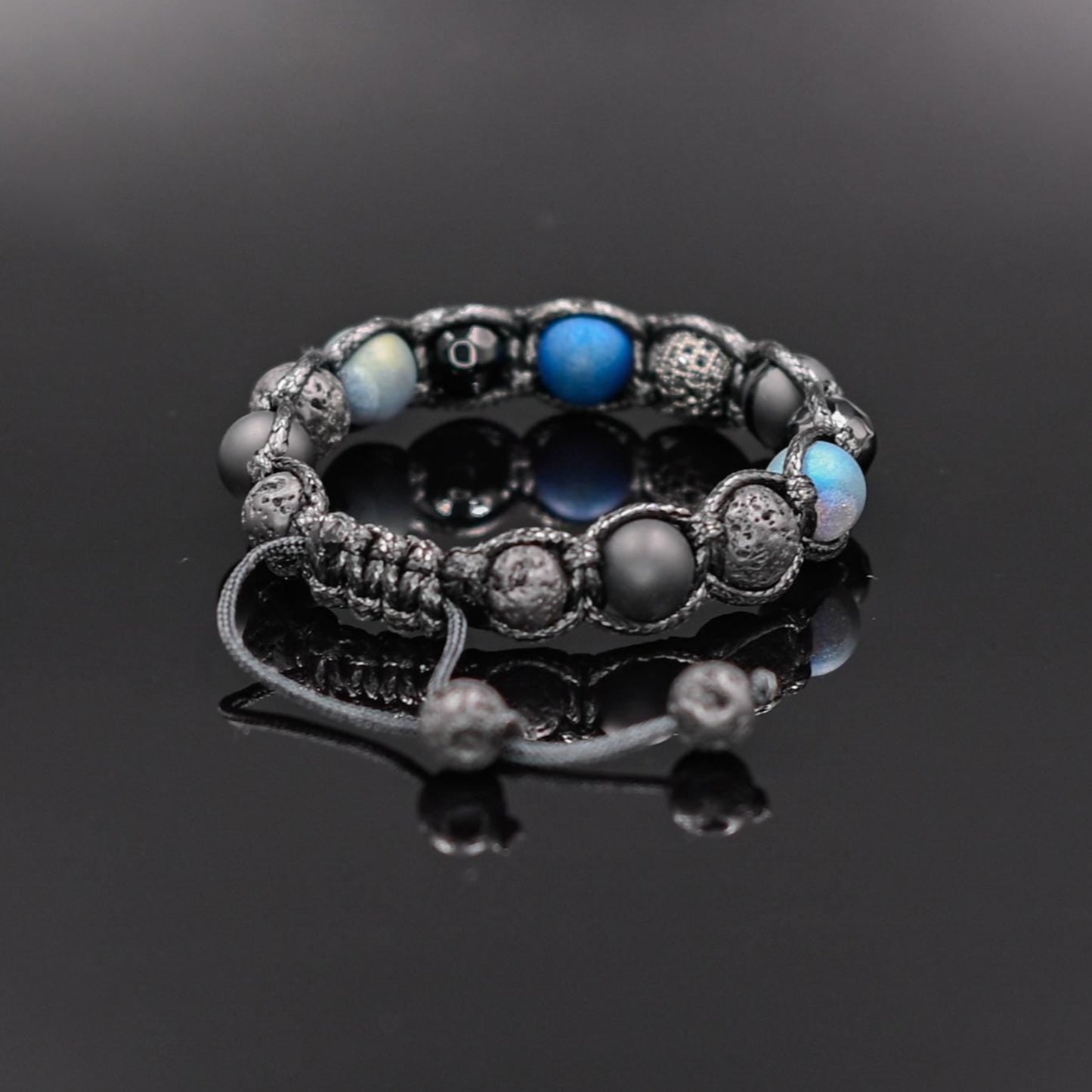 Men's Druzy Agate Bracelet Cubic Zirconia Bracelet Blue Macrame Bracelet Gift for Men Black Onyx Bracelet Adjustable Bracelet For Men - Shamballa Bracelet - Mantra Bracelet - Yoga Bracelet - Birthstone Bracelet - Gemstone Bracelet Men - Chakra Bracelet - Macrame Bracelet - Healing Bracelet - Gift for Father - Gift For Men - Valinde