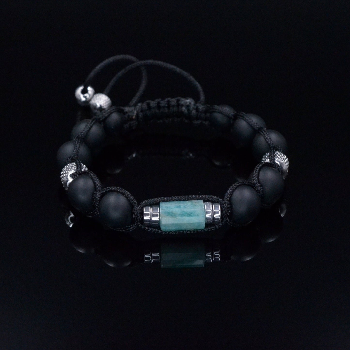 Men Amazonite Bead Bracelet - Black Onyx Adjustable Bracelet - Steel Beaded Bracelet - Gift for Men - Macrame Bracelet - Onyx Bracelet - Shamballa Bracelet - Birthstone Bracelet - Gemstone Bracelet Men - Chakra Bracelet - Macrame Bracelet - Healing Bracelet - Valinde - Shamballa Bracelet - Birthstone Bracelet - Gemstone Bracelet Men - Chakra Bracelet - Macrame Bracelet - Healing Bracelet - Valinde