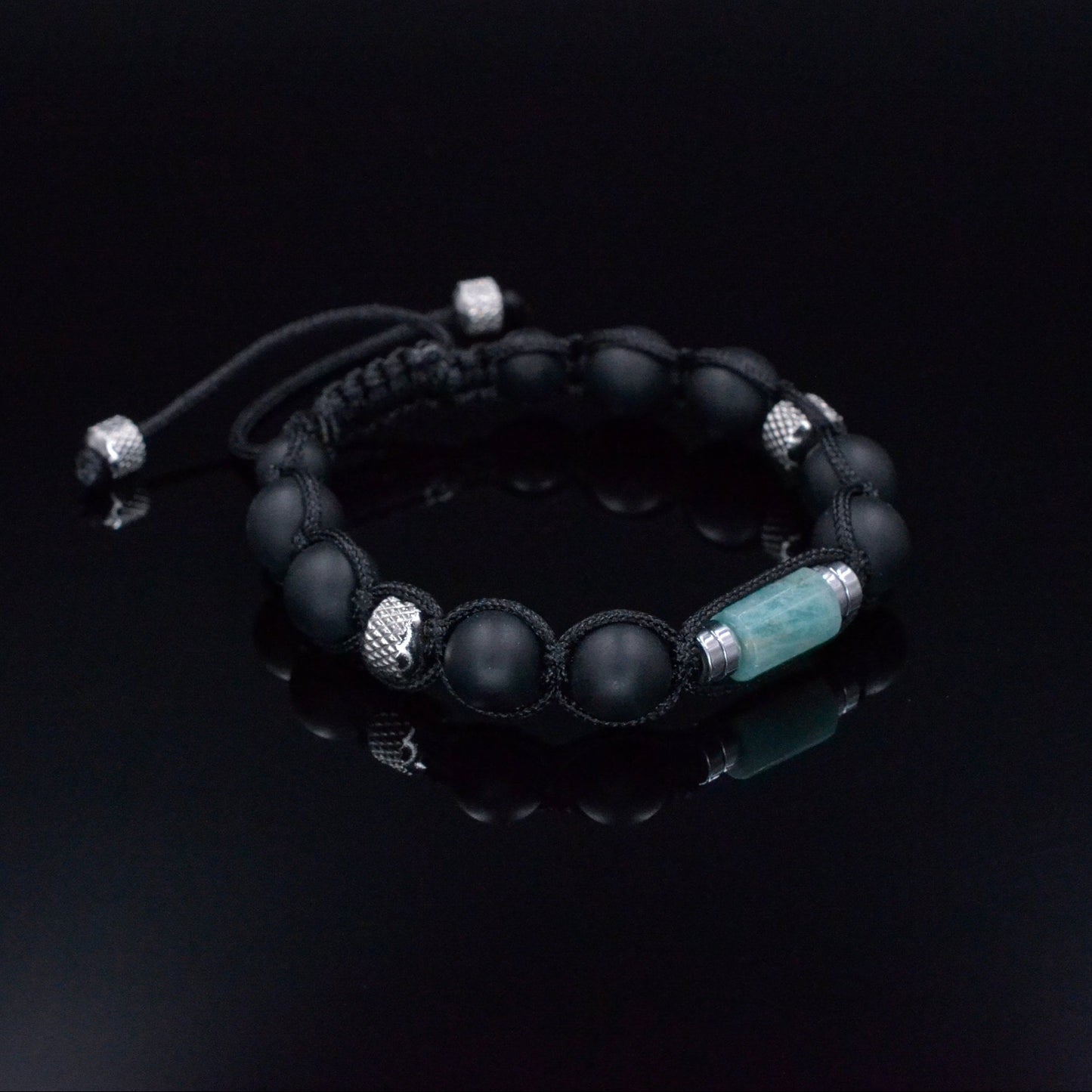 Men Amazonite Bead Bracelet - Black Onyx Adjustable Bracelet - Steel Beaded Bracelet - Gift for Men - Macrame Bracelet - Onyx Bracelet - Shamballa Bracelet - Birthstone Bracelet - Gemstone Bracelet Men - Chakra Bracelet - Macrame Bracelet - Healing Bracelet - Valinde - Shamballa Bracelet - Birthstone Bracelet - Gemstone Bracelet Men - Chakra Bracelet - Macrame Bracelet - Healing Bracelet - Valinde