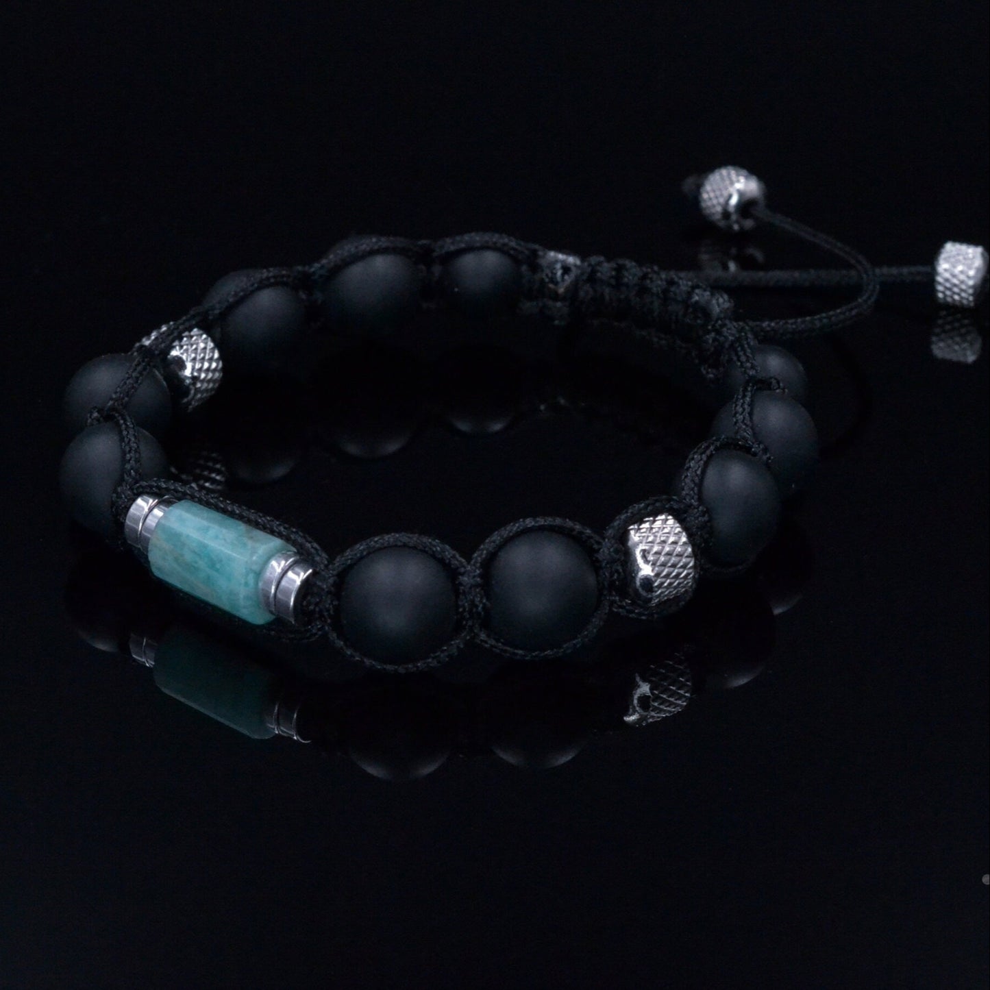 Men Amazonite Bead Bracelet - Black Onyx Adjustable Bracelet - Steel Beaded Bracelet - Gift for Men - Macrame Bracelet - Onyx Bracelet - Shamballa Bracelet - Birthstone Bracelet - Gemstone Bracelet Men - Chakra Bracelet - Macrame Bracelet - Healing Bracelet - Valinde - Shamballa Bracelet - Birthstone Bracelet - Gemstone Bracelet Men - Chakra Bracelet - Macrame Bracelet - Healing Bracelet - Valinde