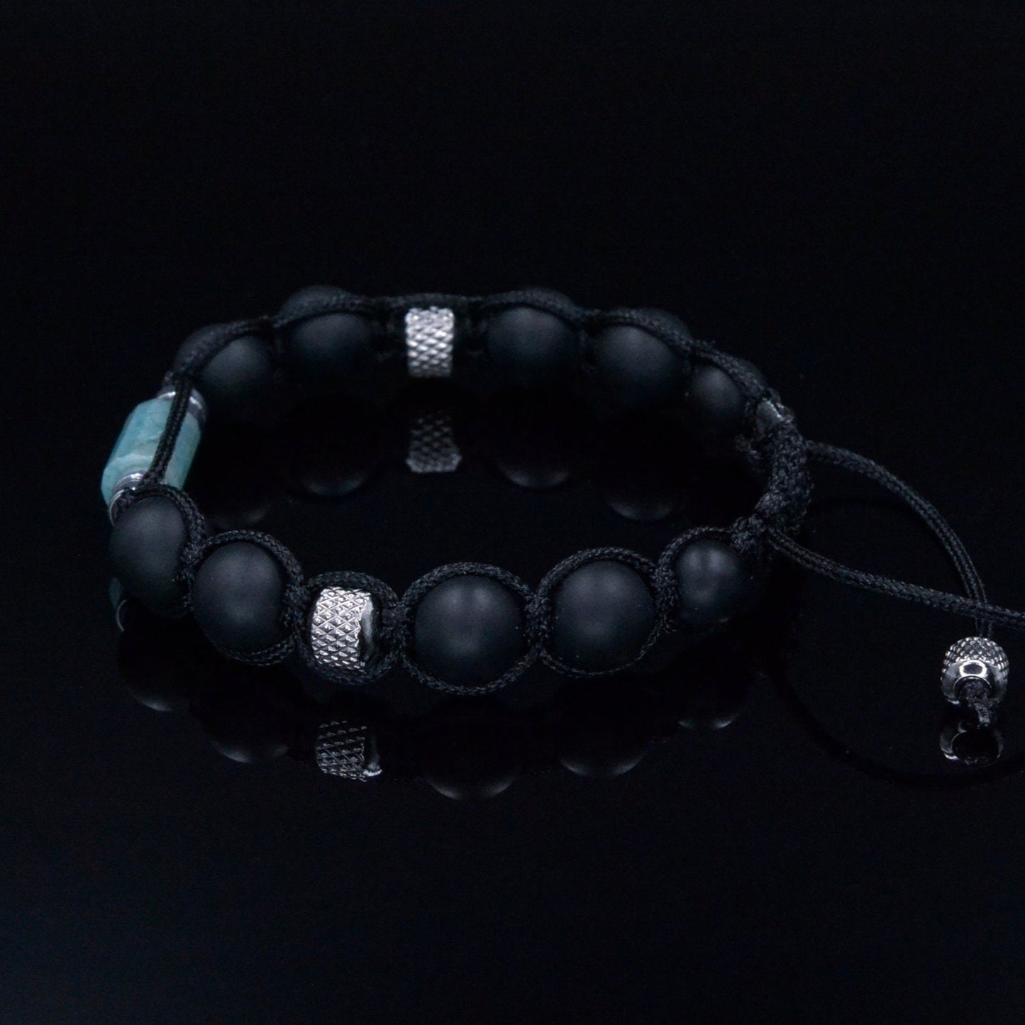 Men Amazonite Bead Bracelet - Black Onyx Adjustable Bracelet - Steel Beaded Bracelet - Gift for Men - Macrame Bracelet - Onyx Bracelet - Shamballa Bracelet - Birthstone Bracelet - Gemstone Bracelet Men - Chakra Bracelet - Macrame Bracelet - Healing Bracelet - Valinde - Shamballa Bracelet - Birthstone Bracelet - Gemstone Bracelet Men - Chakra Bracelet - Macrame Bracelet - Healing Bracelet - Valinde