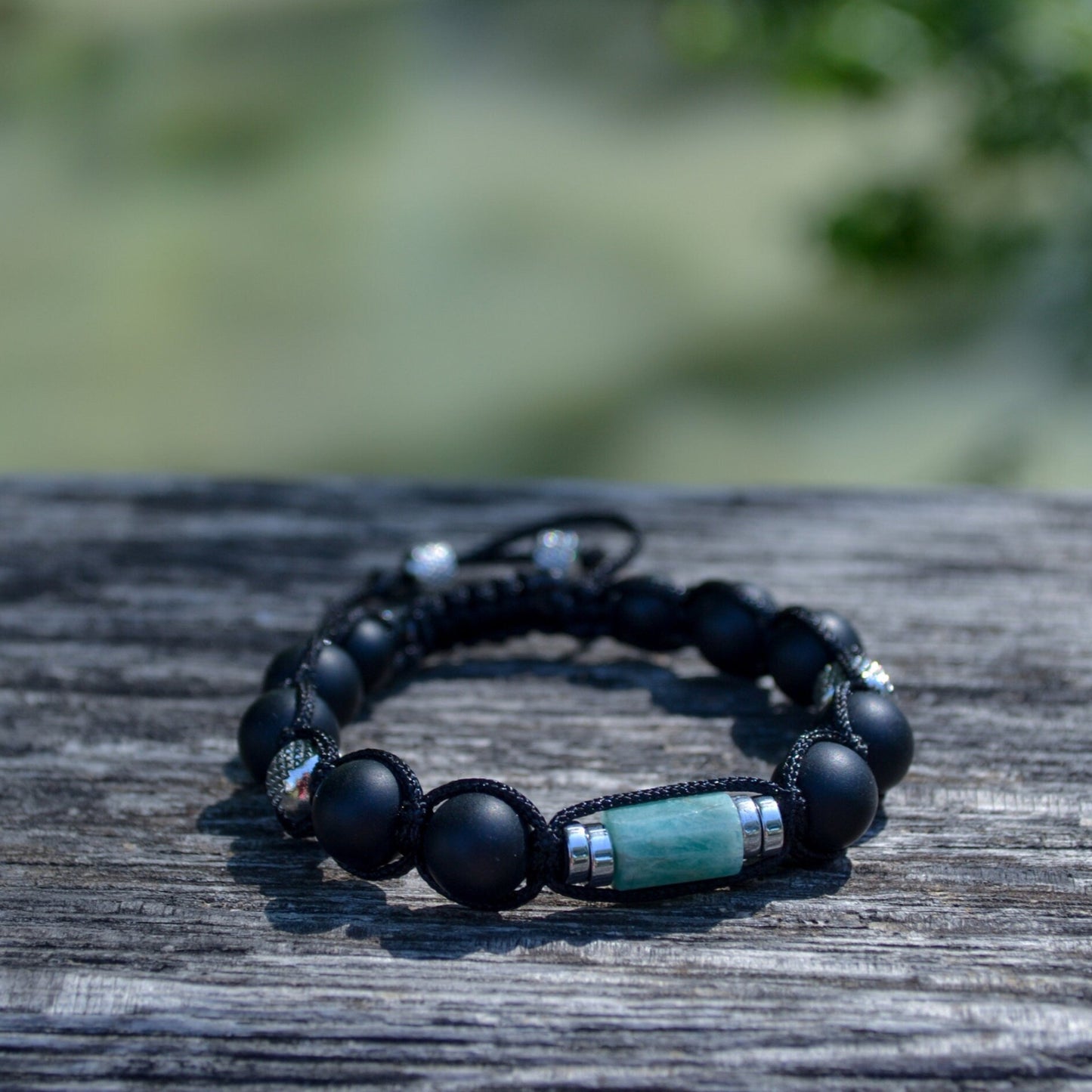 Men Amazonite Bead Bracelet - Black Onyx Adjustable Bracelet - Steel Beaded Bracelet - Gift for Men - Macrame Bracelet - Onyx Bracelet - Shamballa Bracelet - Birthstone Bracelet - Gemstone Bracelet Men - Chakra Bracelet - Macrame Bracelet - Healing Bracelet - Valinde - Shamballa Bracelet - Birthstone Bracelet - Gemstone Bracelet Men - Chakra Bracelet - Macrame Bracelet - Healing Bracelet - Valinde
