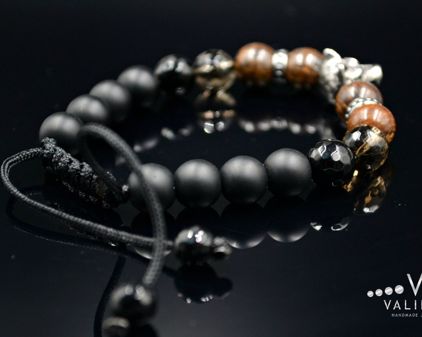 Men's Steel Bracelet Wolf Bracelet Bronzite Bracelet Gift for Men Onyx Bracelet Steel Wolf Bracelet Smoky Quartz Bracelet Stone Bracelet- Shamballa Bracelet - Mantra Bracelet - Yoga Bracelet - Birthstone Bracelet - Gemstone Bracelet Men - Chakra Bracelet - Macrame Bracelet - Healing Bracelet - Gift for Father - Gift For Men - Valinde