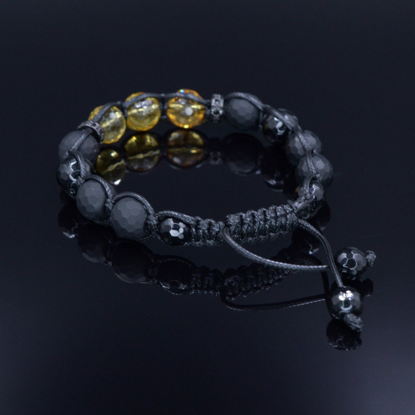 Citrine Crystal Bracelet Men's Black Onyx Bracelet Luxury Bracelet Cubic Zirconia Bracelet Agate Bracelet Macrame Adjustable Bracelet - Shamballa Bracelet - Mantra Bracelet - Birthstone Bracelet - Gemstone Bracelet Men - Chakra Bracelet - Macrame Bracelet - Healing Bracelet - Valinde