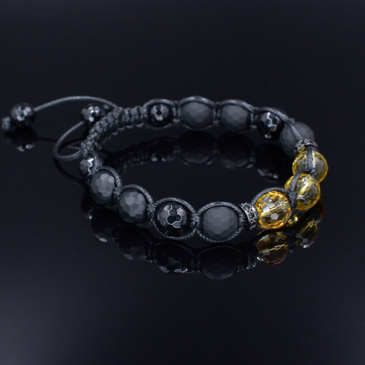 Citrine Crystal Bracelet Men's Black Onyx Bracelet Luxury Bracelet Cubic Zirconia Bracelet Agate Bracelet Macrame Adjustable Bracelet - Shamballa Bracelet - Mantra Bracelet - Birthstone Bracelet - Gemstone Bracelet Men - Chakra Bracelet - Macrame Bracelet - Healing Bracelet - Valinde