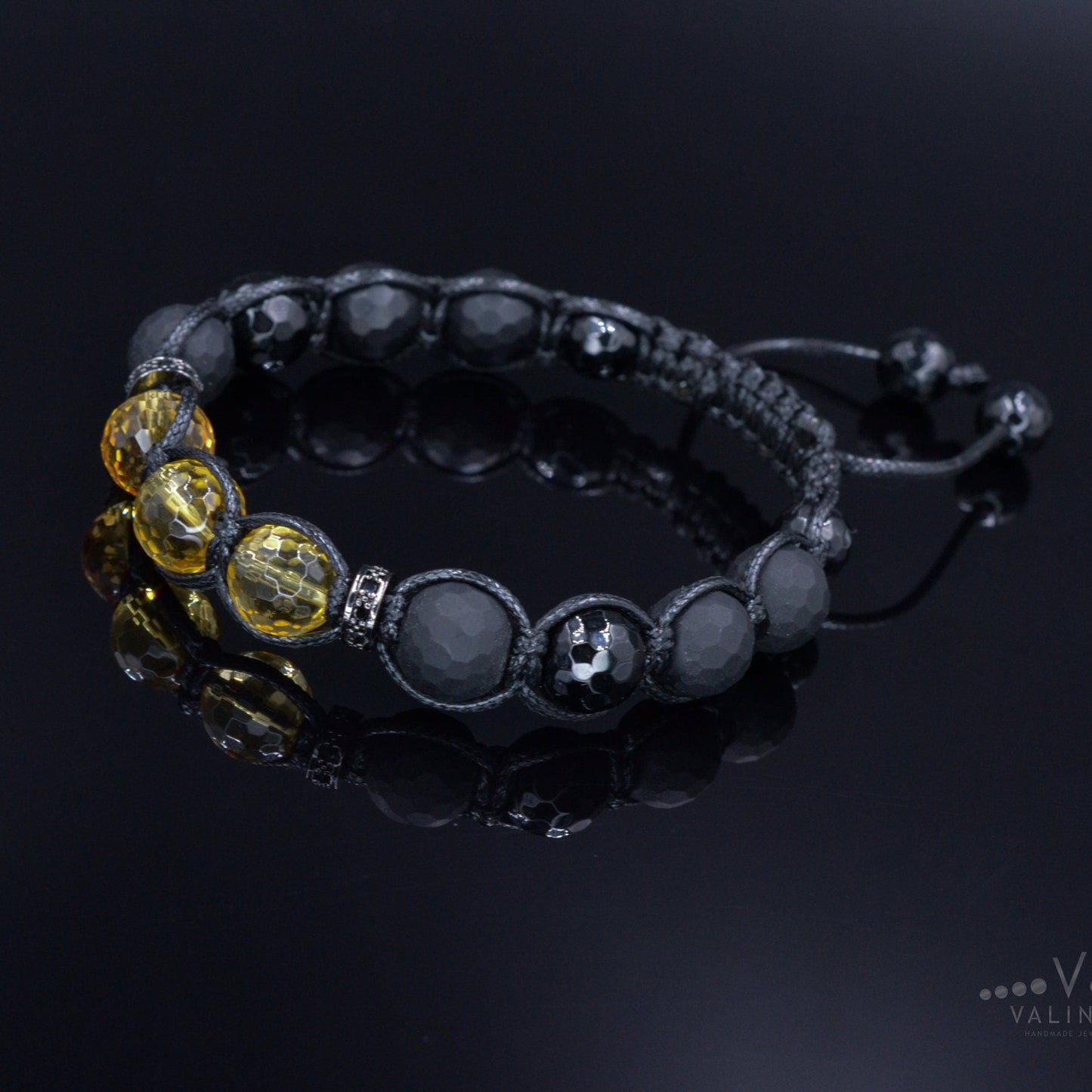 Citrine Crystal Bracelet Men's Black Onyx Bracelet Luxury Bracelet Cubic Zirconia Bracelet Agate Bracelet Macrame Adjustable Bracelet - Shamballa Bracelet - Mantra Bracelet - Birthstone Bracelet - Gemstone Bracelet Men - Chakra Bracelet - Macrame Bracelet - Healing Bracelet - Valinde