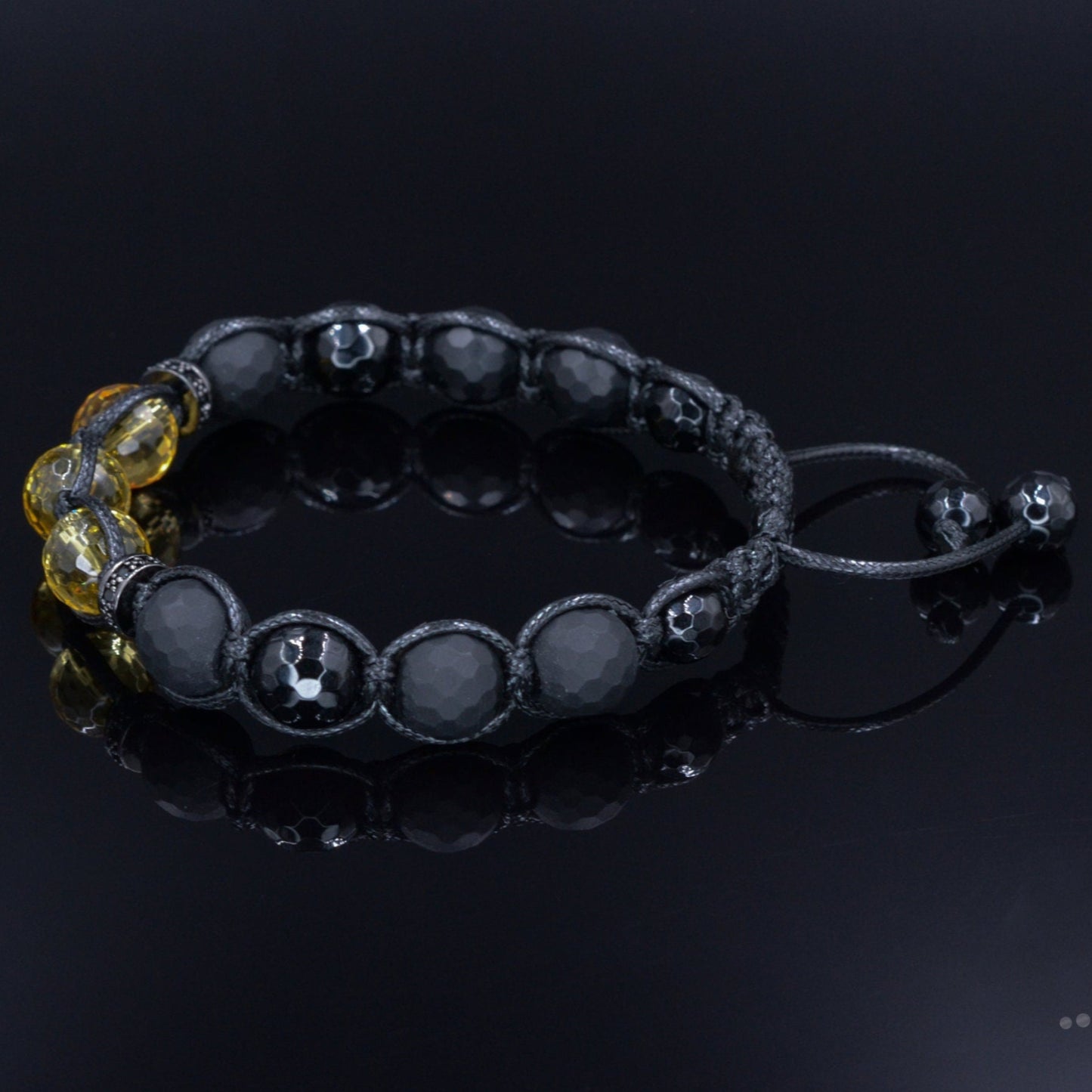 Citrine Crystal Bracelet Men's Black Onyx Bracelet Luxury Bracelet Cubic Zirconia Bracelet Agate Bracelet Macrame Adjustable Bracelet - Shamballa Bracelet - Mantra Bracelet - Birthstone Bracelet - Gemstone Bracelet Men - Chakra Bracelet - Macrame Bracelet - Healing Bracelet - Valinde