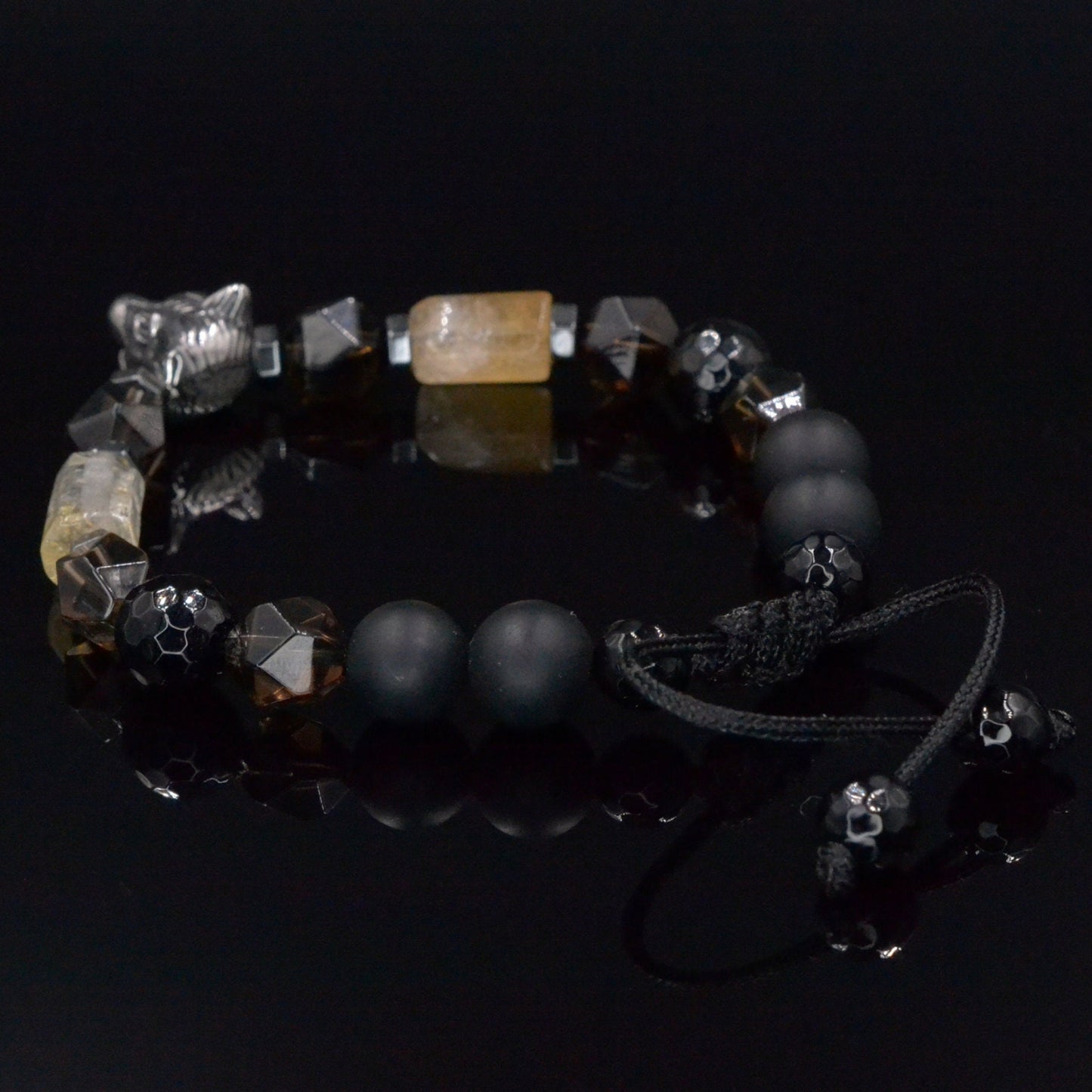 Men's Wolf Head Bead Bracelet - Citrine Crystal Bracelet - Adjustable Onyx Bracelet - Macrame Bracelet - Steel Beads Bracelet - Gift for Men - Shamballa Bracelet - Birthstone Bracelet - Gemstone Bracelet Men - Chakra Bracelet - Macrame Bracelet - Healing Bracelet - Valinde - Shamballa Bracelet - Birthstone Bracelet - Gemstone Bracelet Men - Chakra Bracelet - Macrame Bracelet - Healing Bracelet - Valinde