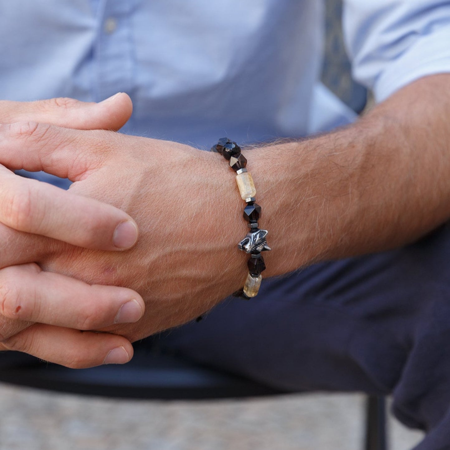 Men's Wolf Head Bead Bracelet - Citrine Crystal Bracelet - Adjustable Onyx Bracelet - Macrame Bracelet - Steel Beads Bracelet - Gift for Men - Shamballa Bracelet - Birthstone Bracelet - Gemstone Bracelet Men - Chakra Bracelet - Macrame Bracelet - Healing Bracelet - Valinde - Shamballa Bracelet - Birthstone Bracelet - Gemstone Bracelet Men - Chakra Bracelet - Macrame Bracelet - Healing Bracelet - Valinde