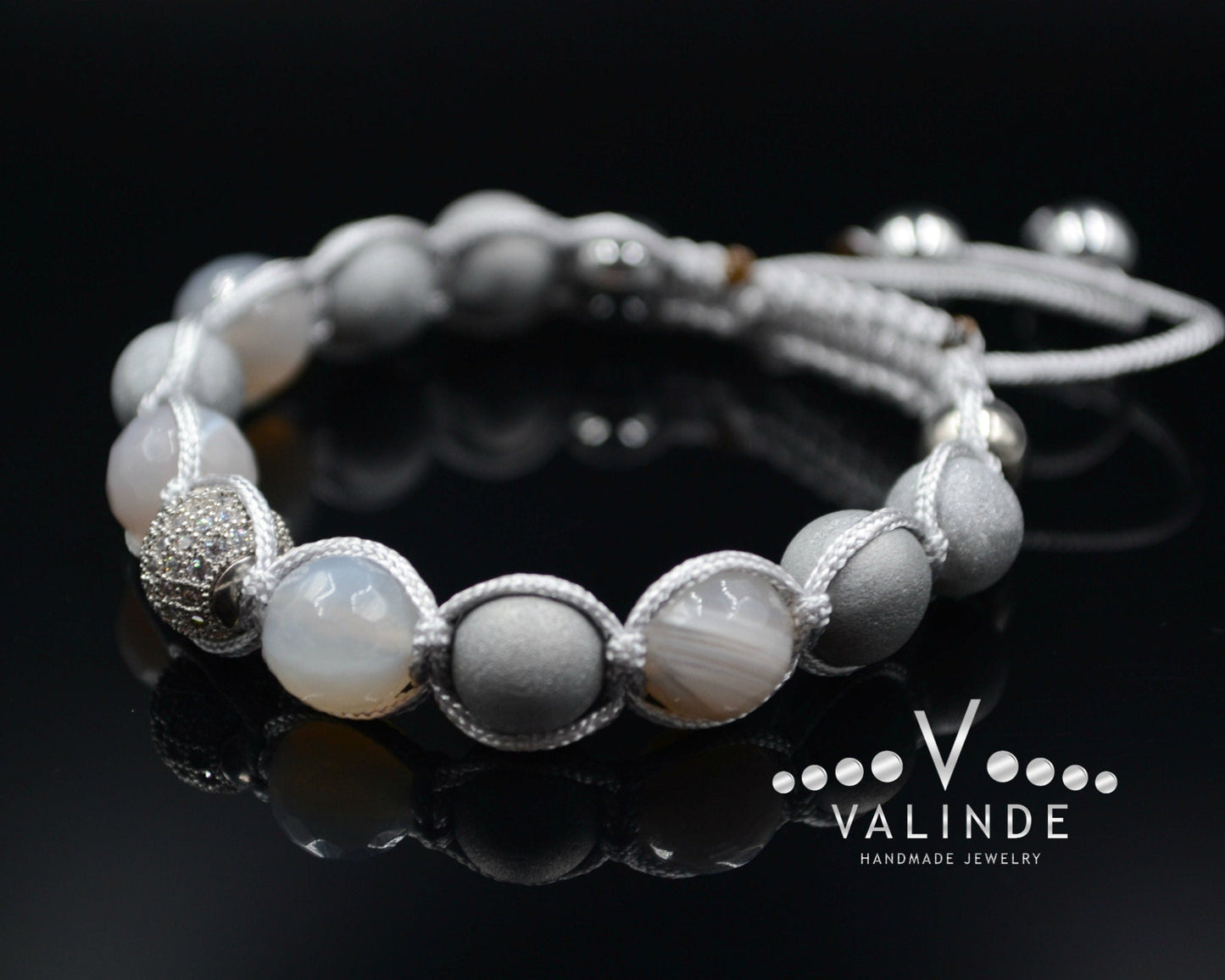 Natural Agate Bracelet Men's CZ Bracelet Braided Bracelet Druzy Agate Bracelet Crystal Bracelet Gift for Men Adjustable Macrame Bracelet - Shamballa Bracelet - Birthstone Bracelet - Gemstone Bracelet Men - Chakra Bracelet - Macrame Bracelet - Healing Bracelet - Valinde - Shamballa Bracelet - Birthstone Bracelet - Gemstone Bracelet Men - Chakra Bracelet - Macrame Bracelet - Healing Bracelet - Valinde