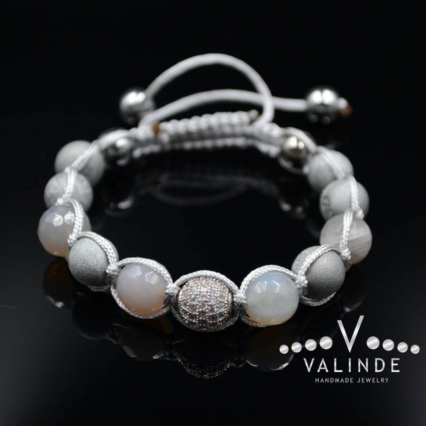 Natural Agate Bracelet Men's CZ Bracelet Braided Bracelet Druzy Agate Bracelet Crystal Bracelet Gift for Men Adjustable Macrame Bracelet - Shamballa Bracelet - Birthstone Bracelet - Gemstone Bracelet Men - Chakra Bracelet - Macrame Bracelet - Healing Bracelet - Valinde - Shamballa Bracelet - Birthstone Bracelet - Gemstone Bracelet Men - Chakra Bracelet - Macrame Bracelet - Healing Bracelet - Valinde