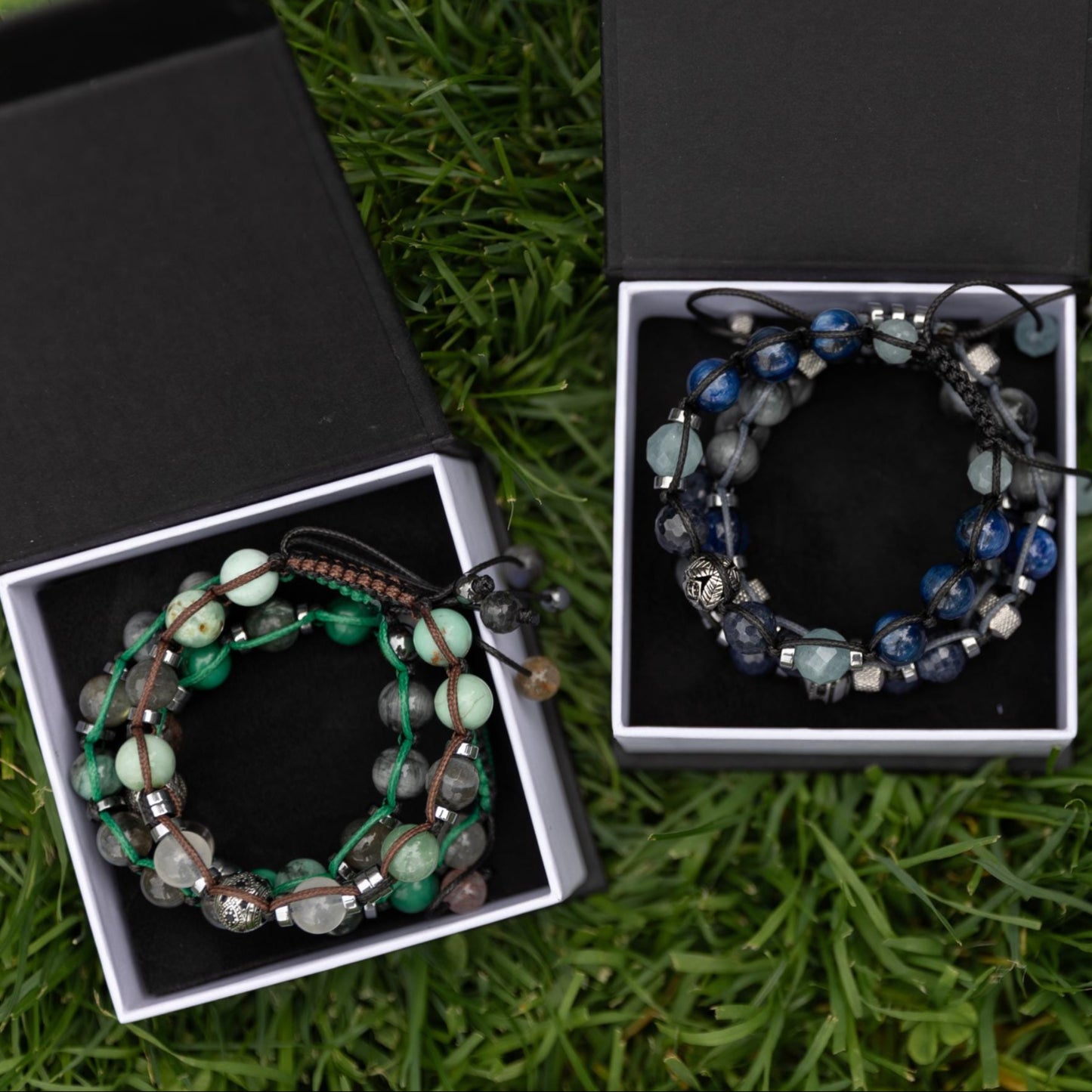 Men's Labradorite Emerald Hawk's Eye Braided Bracelet, Gift for Him, Adjustable Beaded Bracelet, Luxury Bracelet, Gemstone Bracelet for Men- Shamballa Bracelet - Birthstone Bracelet - Gemstone Bracelet Men - Chakra Bracelet - Macrame Bracelet - Healing Bracelet - Valinde