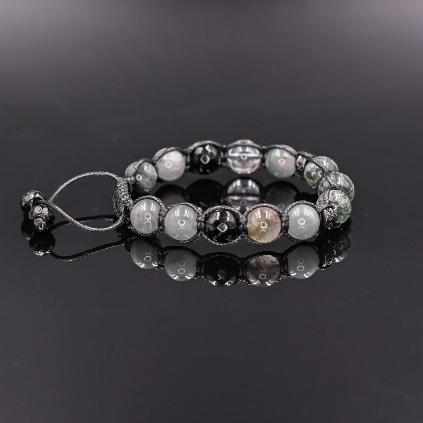 Seraphinite Bracelet for Men Men's Gemstone Bracelet Hawk's Eye Bracelet Gift for Men Adjustable Macrame Bracelet Crystal Bracelet for Man - Shamballa Bracelet - Mantra Bracelet - Yoga Bracelet - Birthstone Bracelet - Gemstone Bracelet Men - Chakra Bracelet - Macrame Bracelet - Healing Bracelet - Gift for Father - Gift For Men - Valinde