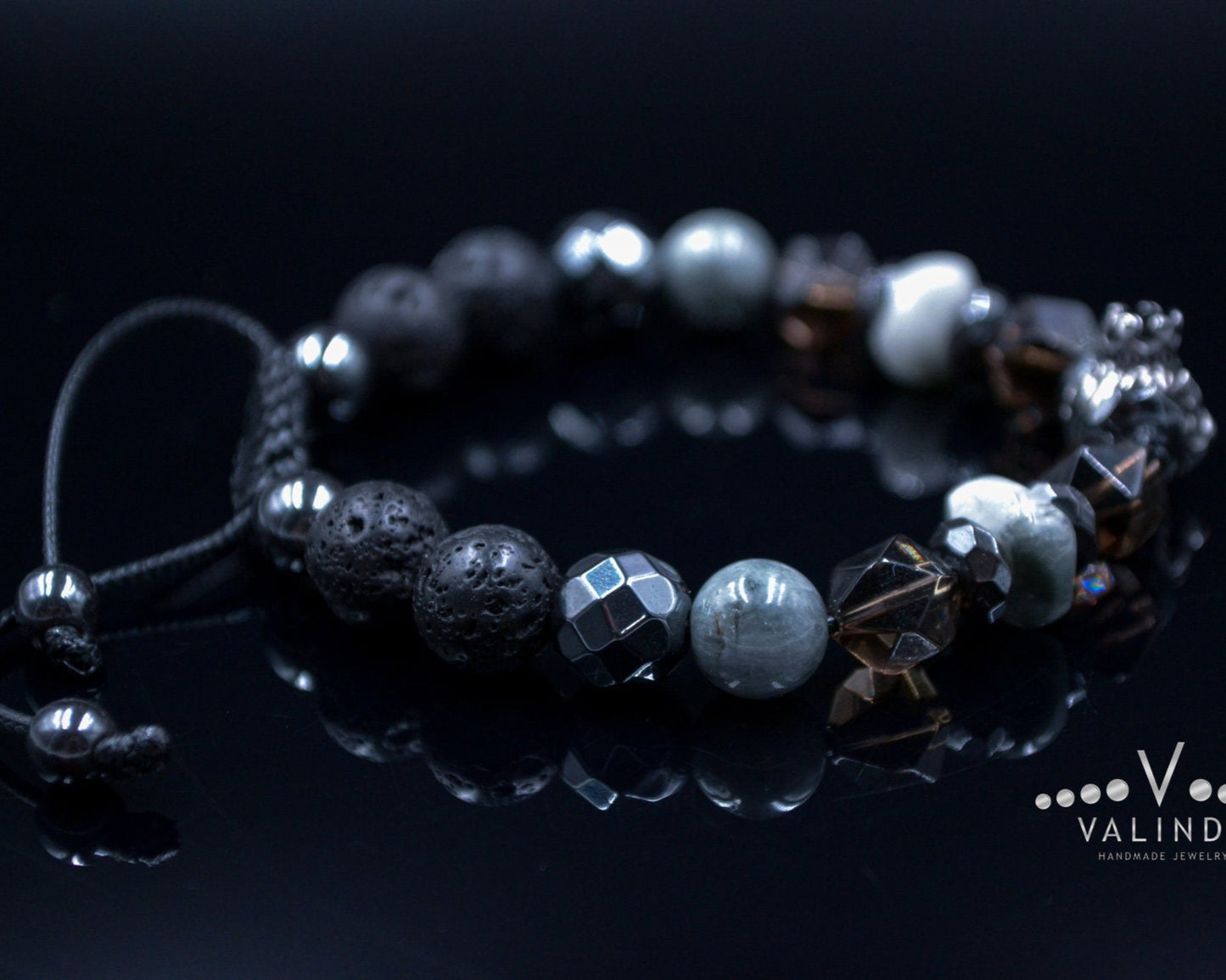 Men's Lion Bracelet Hawk's Eye and Hematite Beads Bracelet Steel Lion Head Bracelet Gift for Men Crystal Bracelet Adjustable Bracelet - Shamballa Bracelet - Mantra Bracelet - Birthstone Bracelet - Gemstone Bracelet Men - Chakra Bracelet - Macrame Bracelet - Healing Bracelet - Valinde