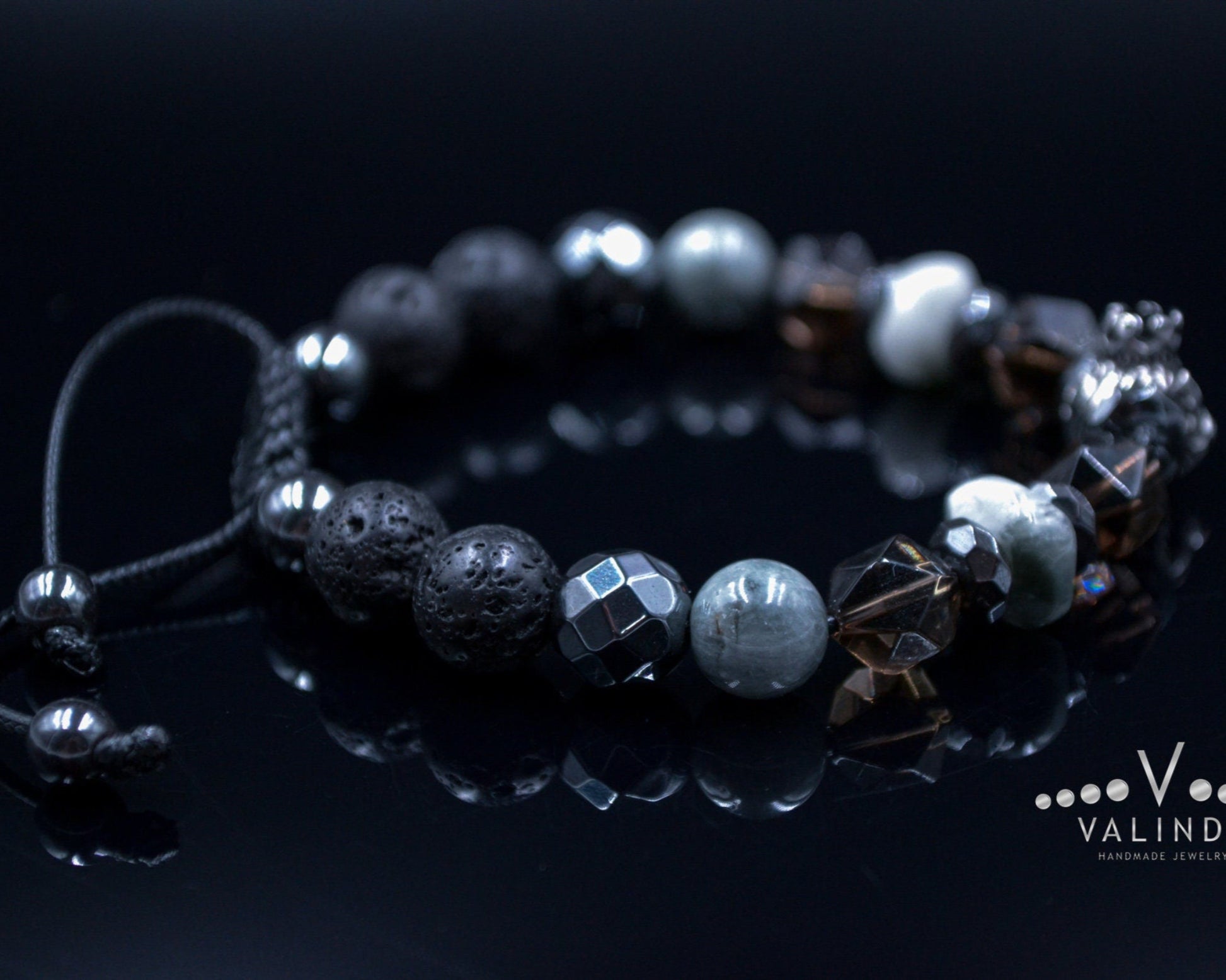 Men's Lion Bracelet Hawk's Eye and Hematite Beads Bracelet Steel Lion Head Bracelet Gift for Men Crystal Bracelet Adjustable Bracelet  - Shamballa Bracelet - Mantra Bracelet  -  Birthstone Bracelet - Gemstone Bracelet Men - Chakra Bracelet - Macrame Bracelet - Healing Bracelet - Valinde