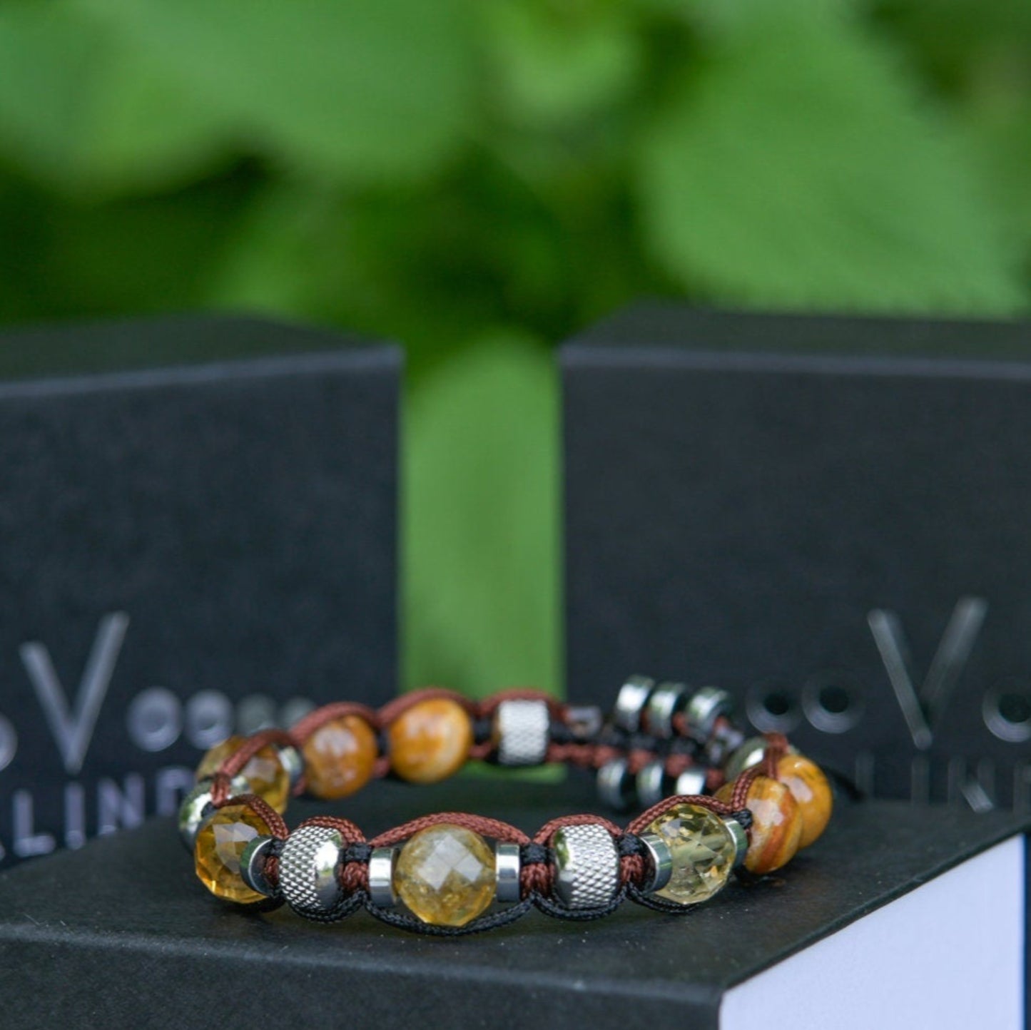 Citrine Jasper Bracelet, Men's Adjustable Stone Beaded Bracelet, Father's Day Gift, Gift for Men, Macrame Braided Bracelet, Steel Bracelet - Shamballa Bracelet - Birthstone Bracelet - Gemstone Bracelet Men - Chakra Bracelet
