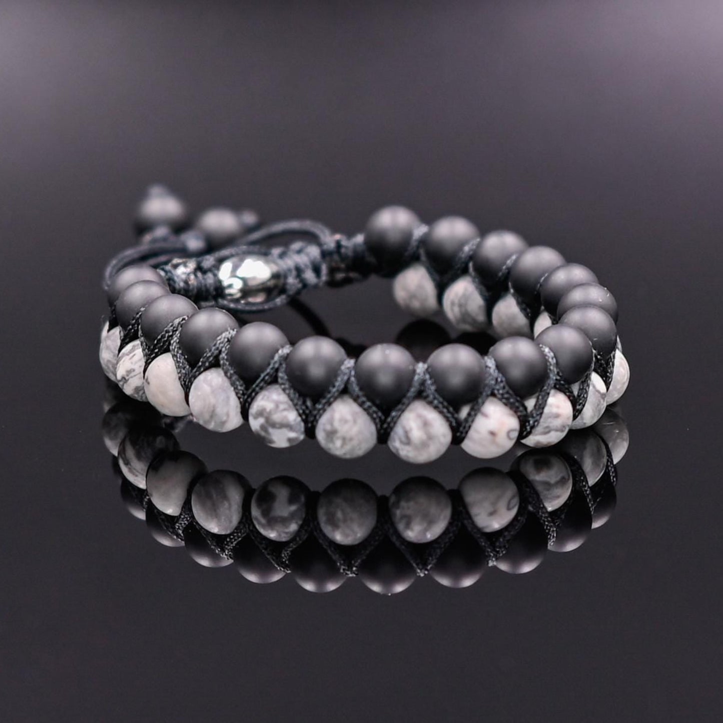 Men's Bracelet Double Bracelet Jasper Onyx Bracelet Macrame Bracelet Beaded Bracelet Gemstone Bracelet Gift for Men Double Row Bracelet - Shamballa Bracelet - Mantra Bracelet - Yoga Bracelet - Birthstone Bracelet - Gemstone Bracelet Men - Chakra Bracelet - Macrame Bracelet - Healing Bracelet - Gift for Father - Gift For Men - Valinde