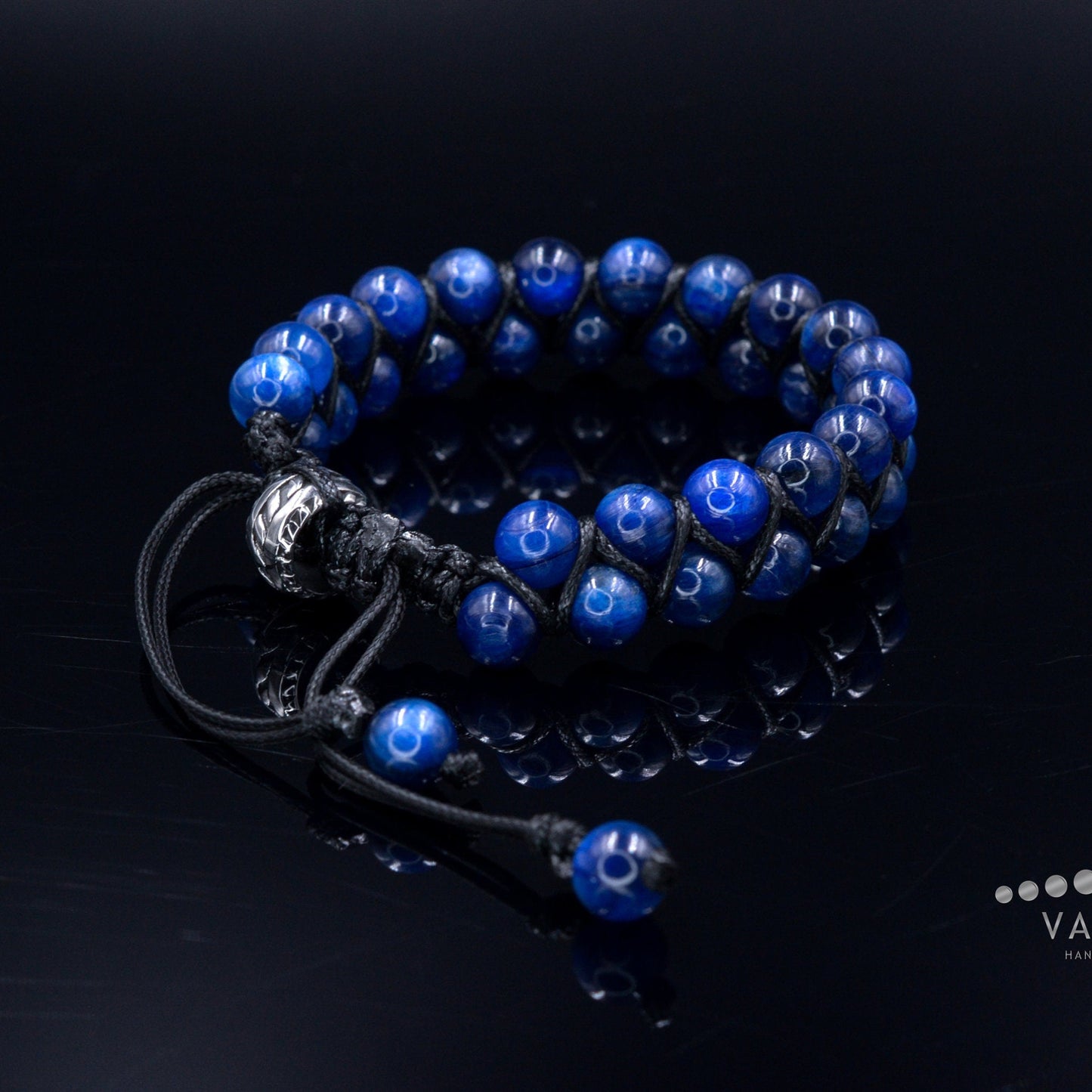 "Genuine Kyanite Bracelet Men's Double Row Macrame Bracelet Gift for Men Blue Kyanite Beads Bracelet Man STone Bracelet Adjustable Bracelet -
Shamballa Bracelet - Birthstone Bracelet - Gemstone Bracelet Men - Chakra Bracelet - Macrame Bracelet - Healing Bracelet - Valinde"