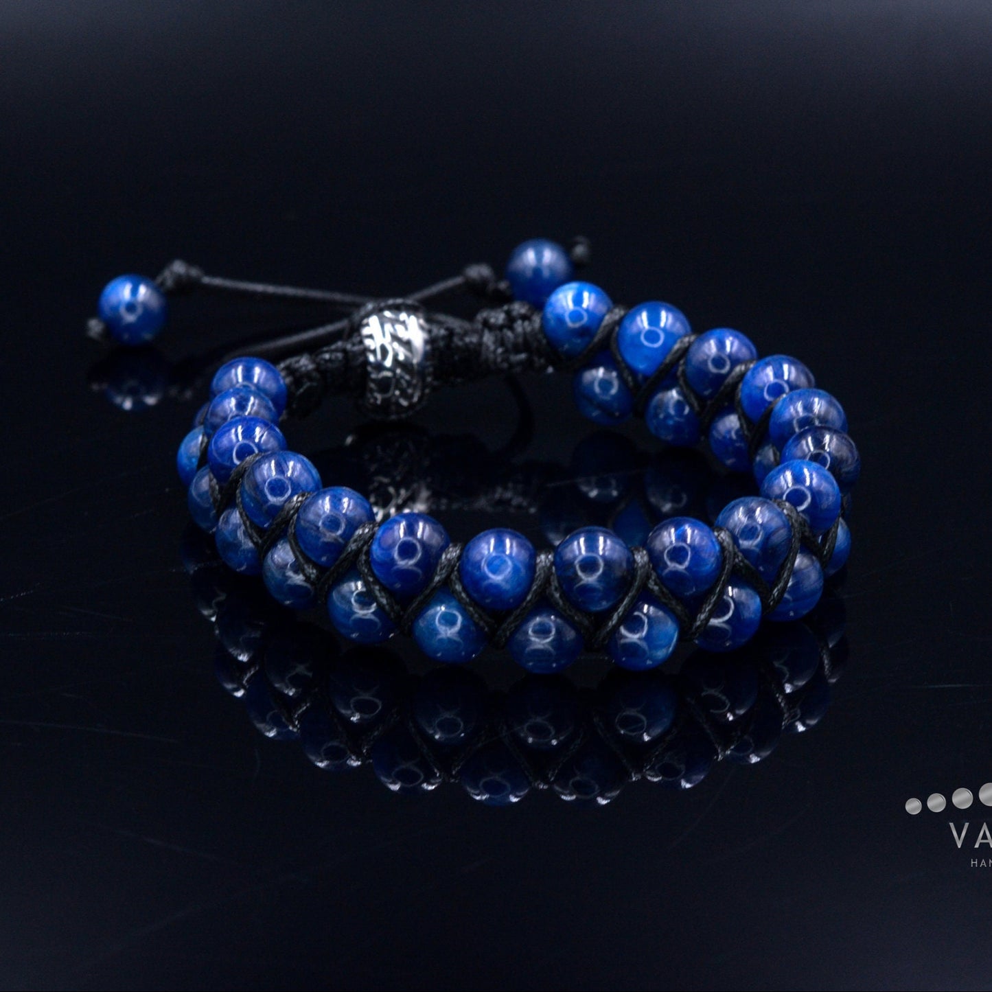 "Genuine Kyanite Bracelet Men's Double Row Macrame Bracelet Gift for Men Blue Kyanite Beads Bracelet Man STone Bracelet Adjustable Bracelet -
Shamballa Bracelet - Birthstone Bracelet - Gemstone Bracelet Men - Chakra Bracelet - Macrame Bracelet - Healing Bracelet - Valinde"