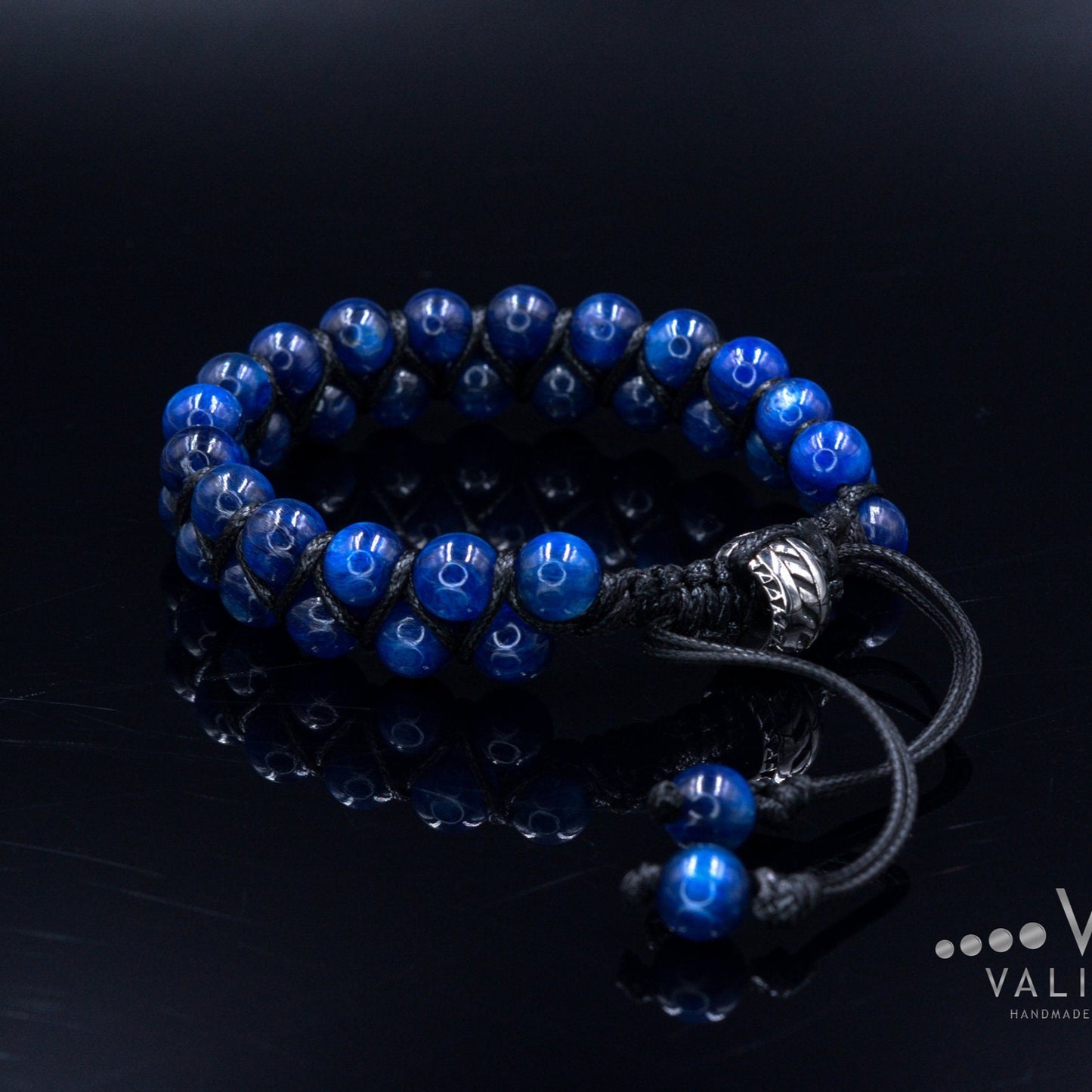 "Genuine Kyanite Bracelet Men's Double Row Macrame Bracelet Gift for Men Blue Kyanite Beads Bracelet Man STone Bracelet Adjustable Bracelet -
Shamballa Bracelet - Birthstone Bracelet - Gemstone Bracelet Men - Chakra Bracelet - Macrame Bracelet - Healing Bracelet - Valinde"