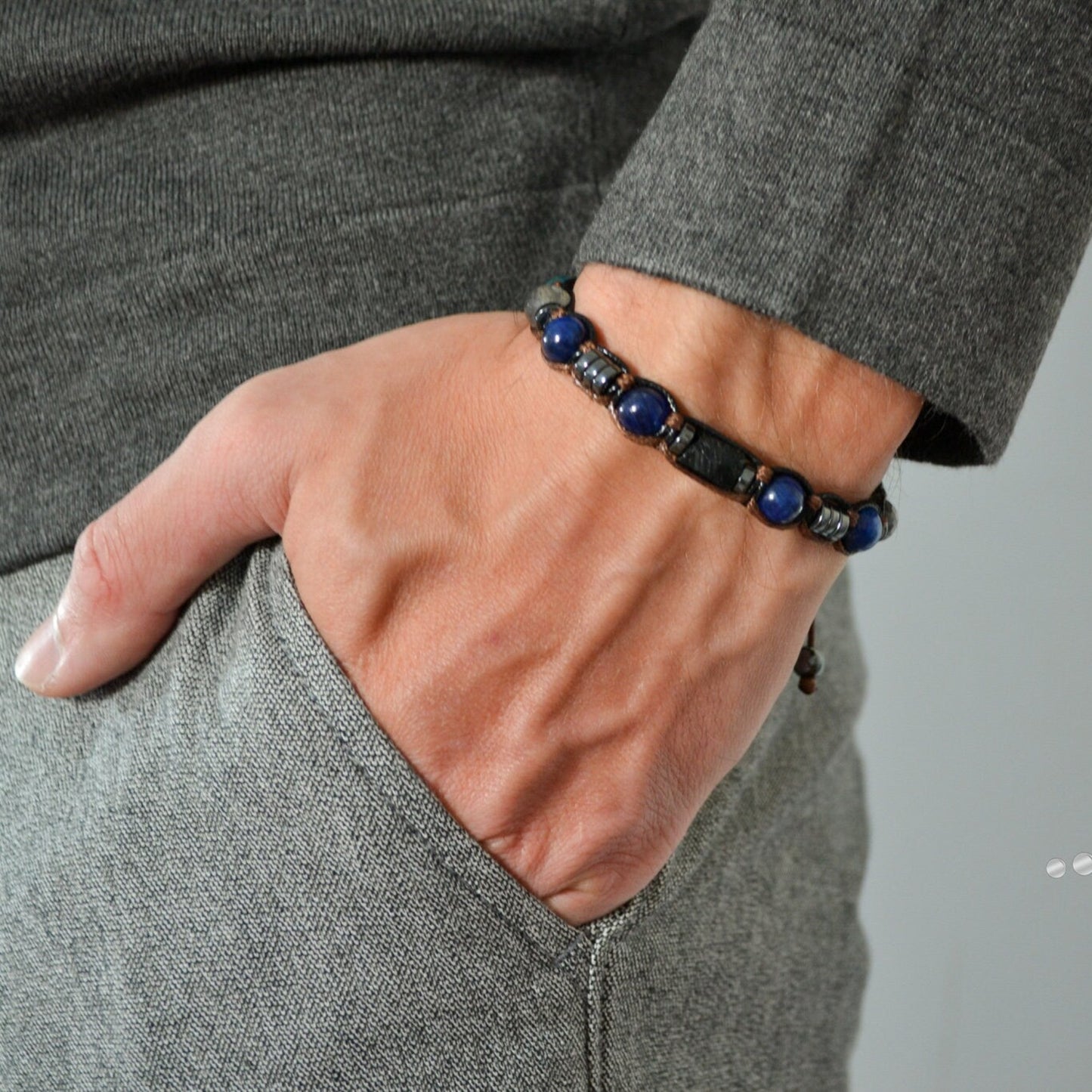 Men's Blue Kyanite Bracelet Black Tourmaline Bead Bracelet Gift for Men Apatite and Labradorite Bracelet Crystal Bracelet Luxury Gift - Shamballa Bracelet - Birthstone Bracelet - Gemstone Bracelet Men - Chakra Bracelet - Macrame Bracelet - Healing Bracelet - Valinde - Shamballa Bracelet - Birthstone Bracelet - Gemstone Bracelet Men - Chakra Bracelet - Macrame Bracelet - Healing Bracelet - Valinde