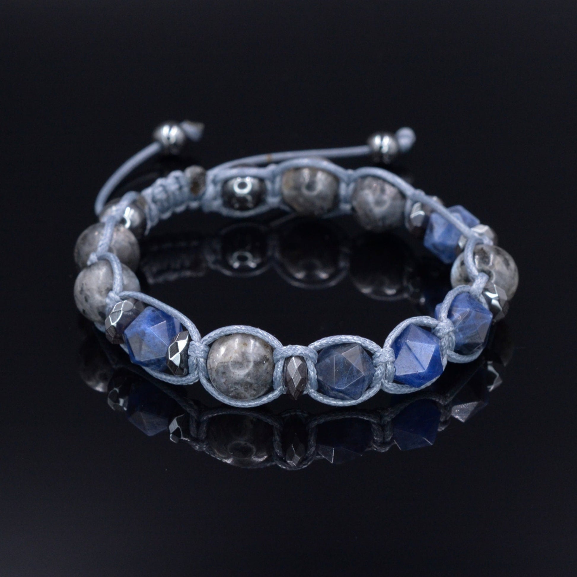 Men's Sodalite and Labradorite Beaded Bracelet Gift for Men Braided Bracelet Hematite Bracelet Blue Sodalite Bracelet Man Stone Bracelet - Shamballa Bracelet - Birthstone Bracelet - Gemstone Bracelet Men - Chakra Bracelet - Macrame Bracelet - Healing Bracelet - Valinde - Shamballa Bracelet - Birthstone Bracelet - Gemstone Bracelet Men - Chakra Bracelet - Macrame Bracelet - Healing Bracelet - Valinde