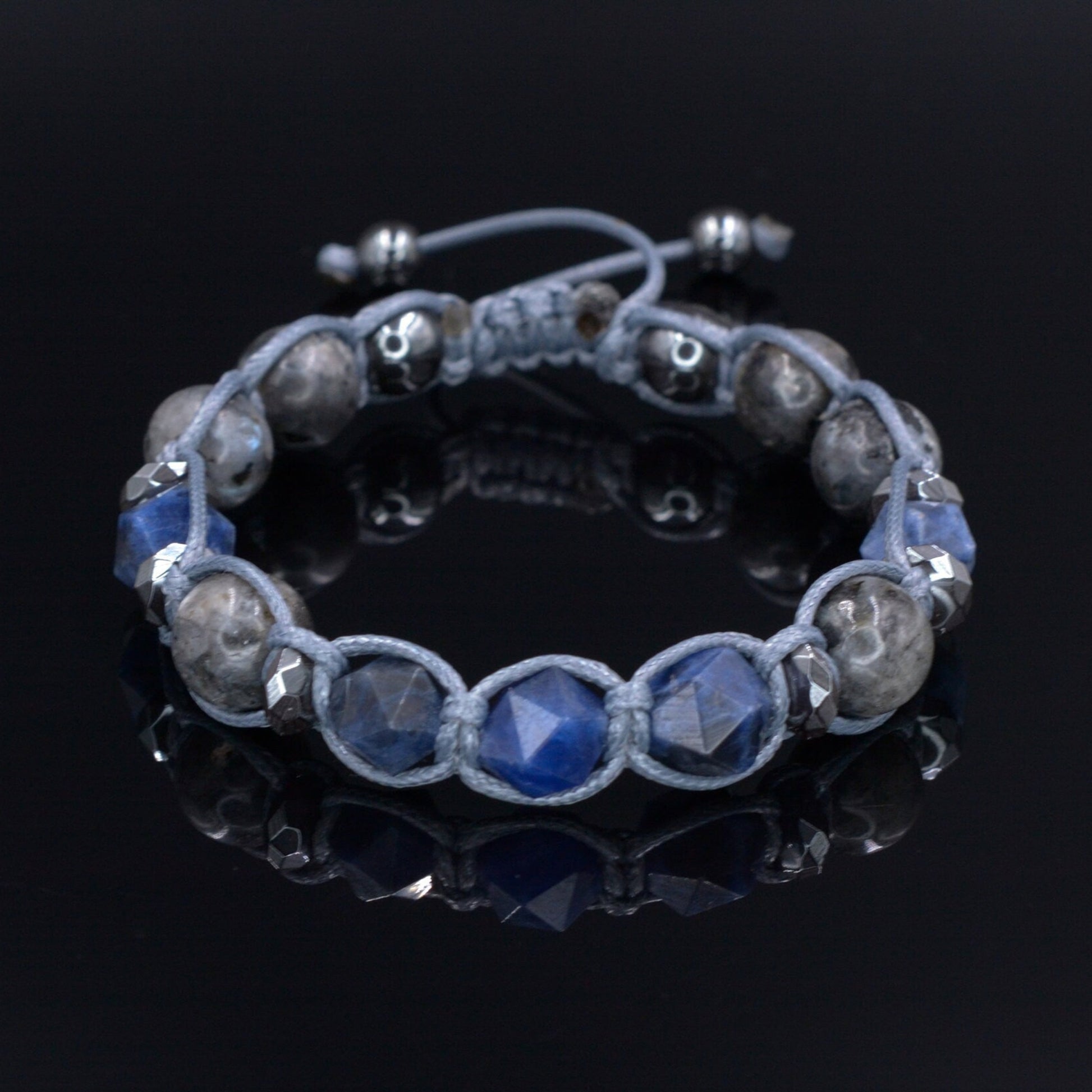Men's Sodalite and Labradorite Beaded Bracelet Gift for Men Braided Bracelet Hematite Bracelet Blue Sodalite Bracelet Man Stone Bracelet - Shamballa Bracelet - Birthstone Bracelet - Gemstone Bracelet Men - Chakra Bracelet - Macrame Bracelet - Healing Bracelet - Valinde - Shamballa Bracelet - Birthstone Bracelet - Gemstone Bracelet Men - Chakra Bracelet - Macrame Bracelet - Healing Bracelet - Valinde